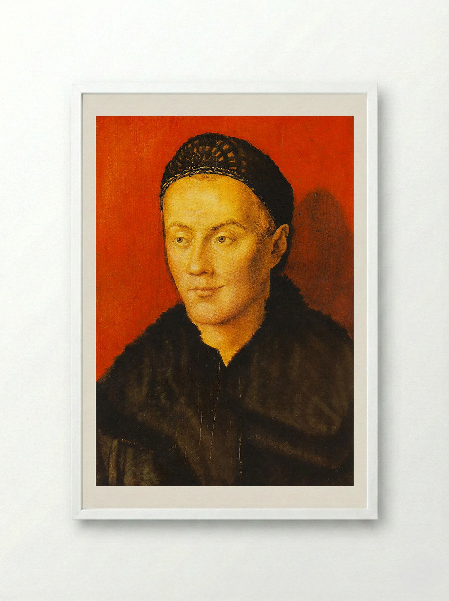 Portrait of a Man - Hans Holbein the Younger - Framed Print White