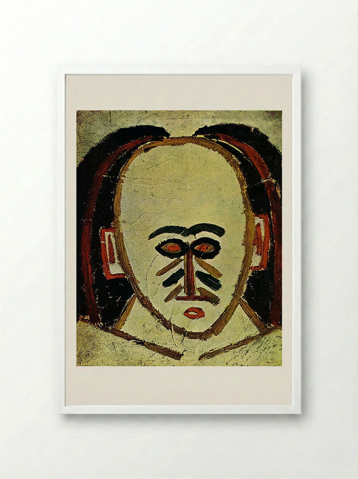 Head of a Man - Alexej von Jawlensky - Framed Print White