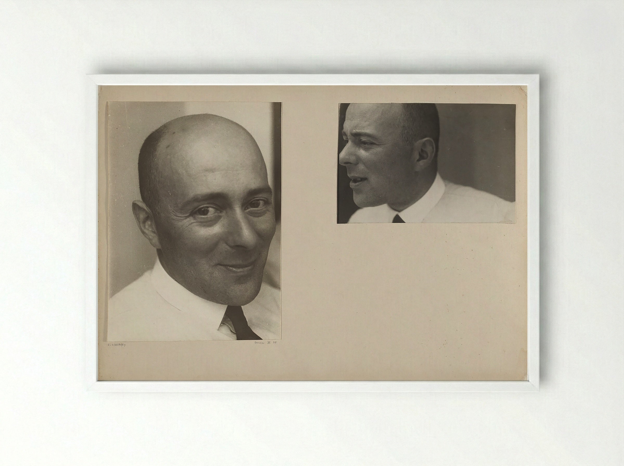 Self-Portrait, Dessau - El Lissitzky - Framed Print White