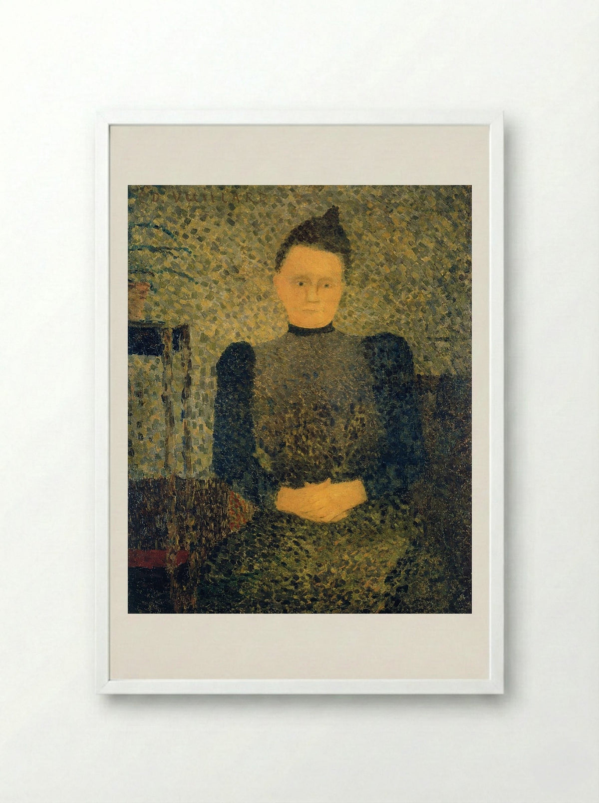 Portrait of Marie Vuillard - Édouard Vuillard - Framed Print White