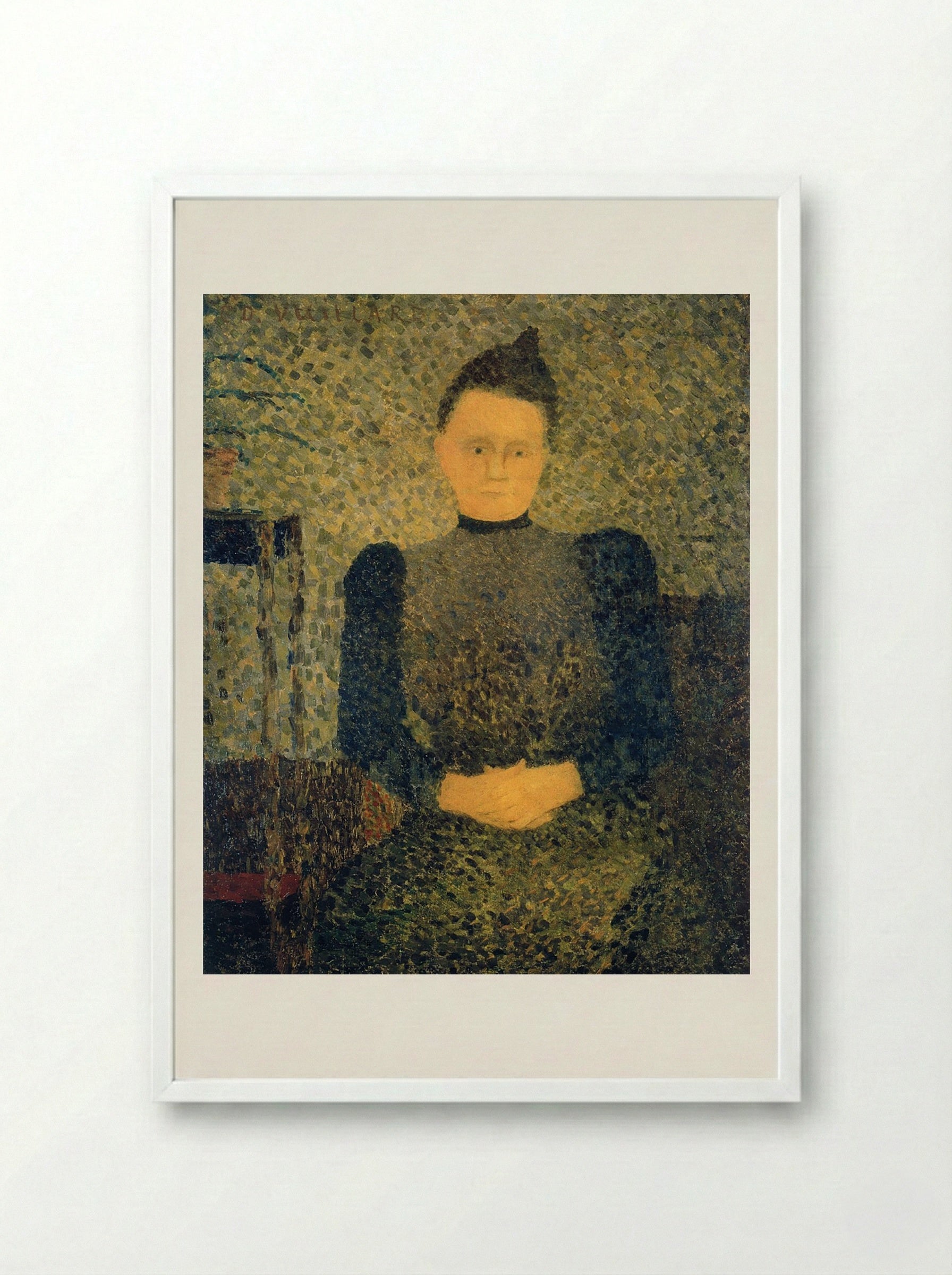 Portrait of Marie Vuillard - Édouard Vuillard - Framed Print White