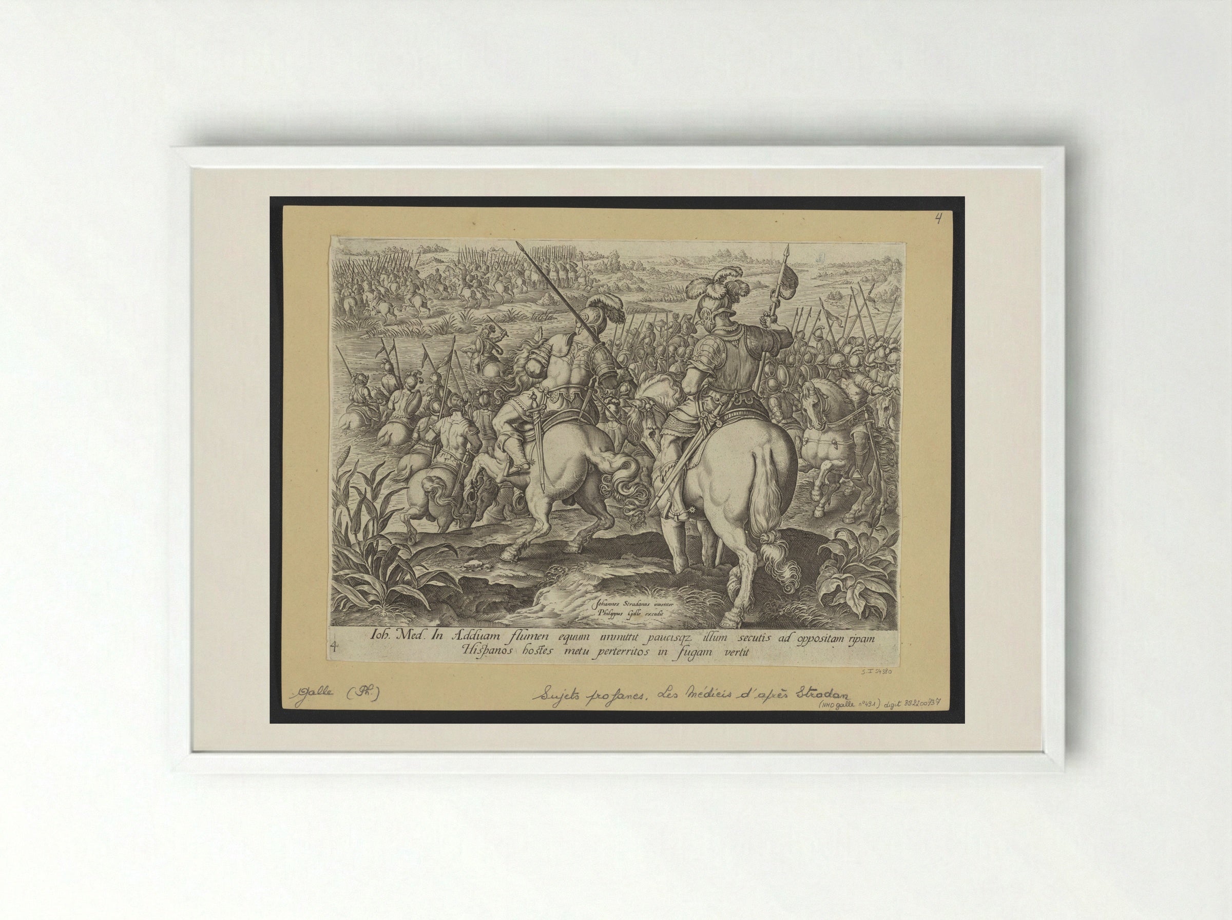 The Dissipation of the Spanish Enemy - Philips Galle - Framed Print White