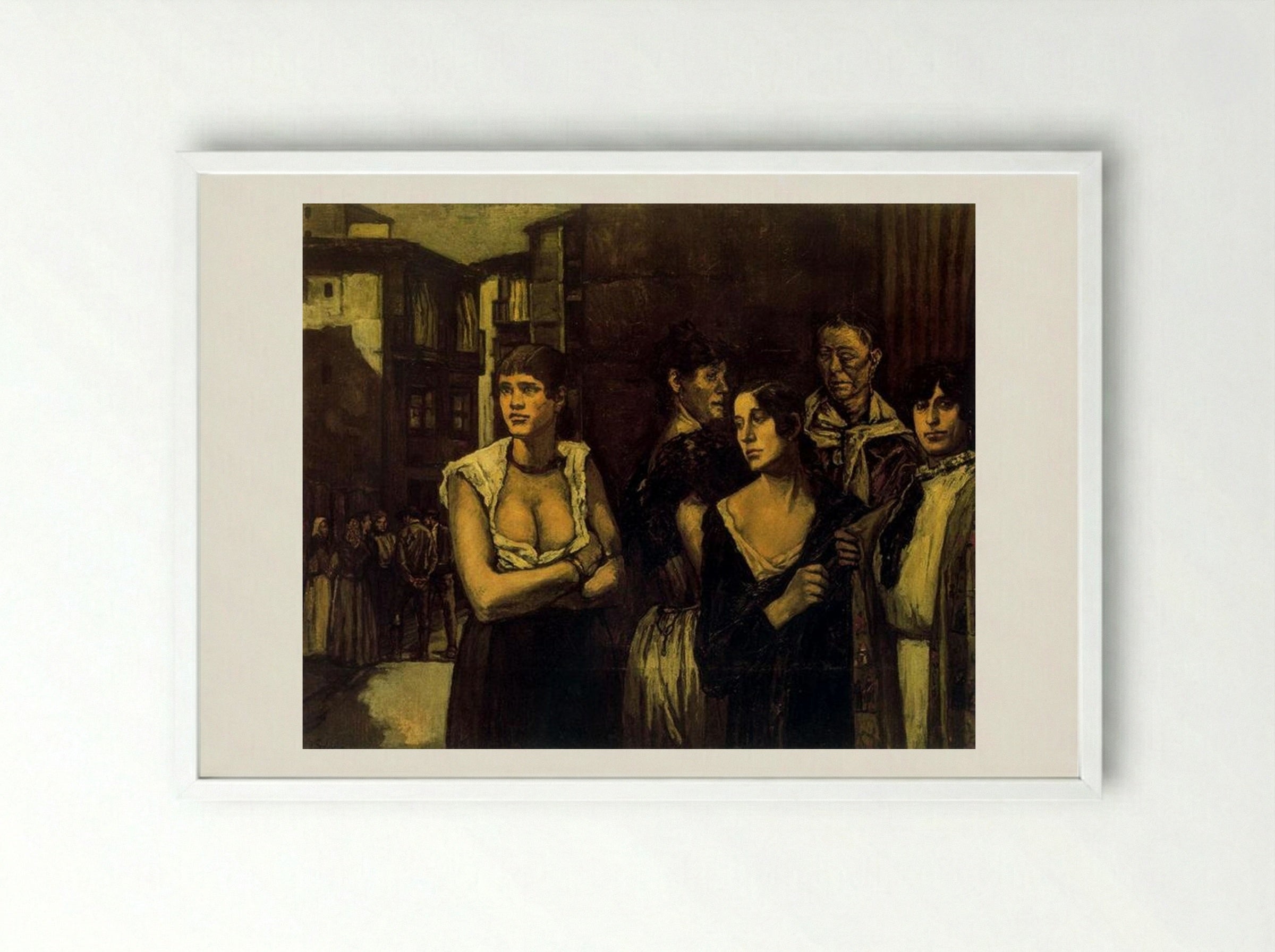Women of Life - José Gutiérrez Solana - Framed Print White