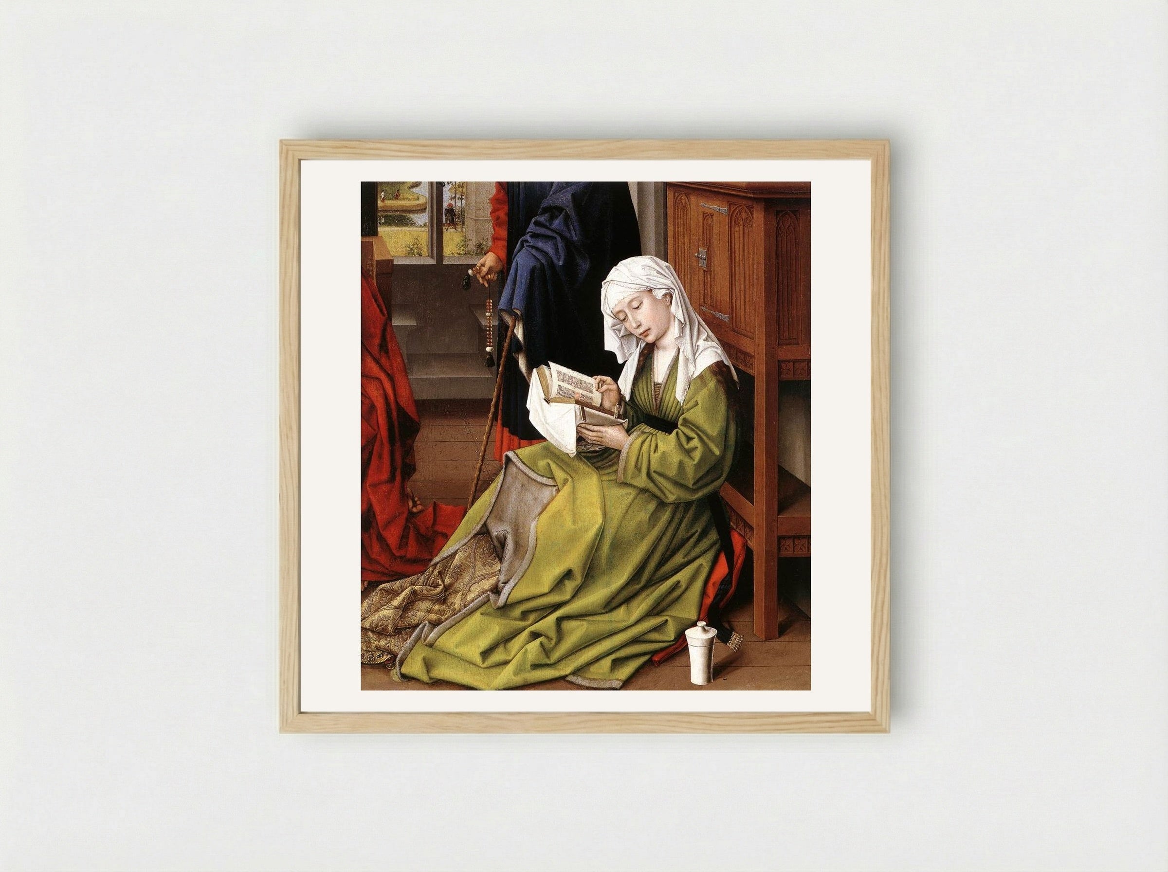 The Magdalene Reading - Rogier van der Weyden - Framed Print Wood
