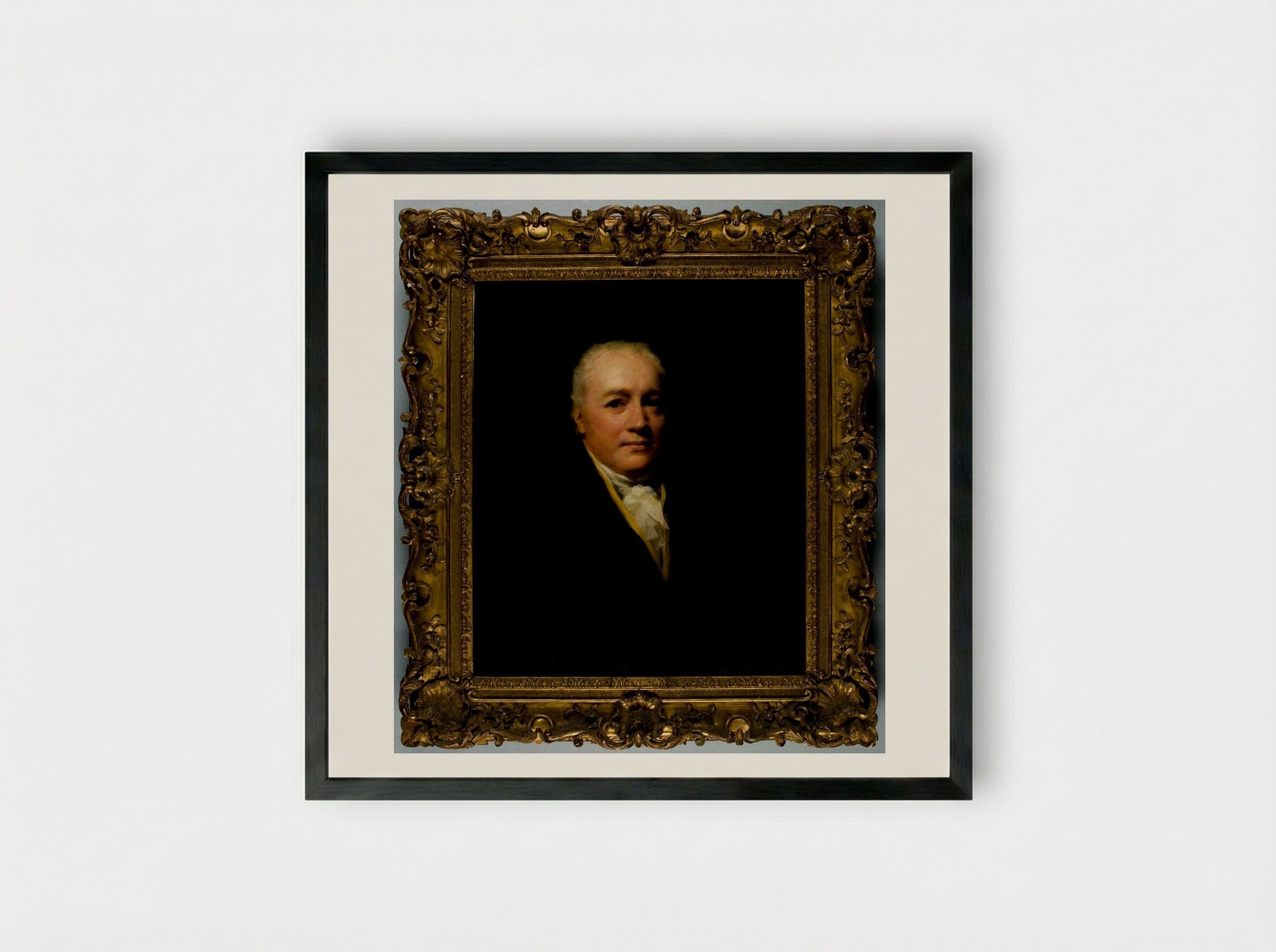 James Bruce of Bankton, Midcalder - Henry Raeburn - Framed Print Black
