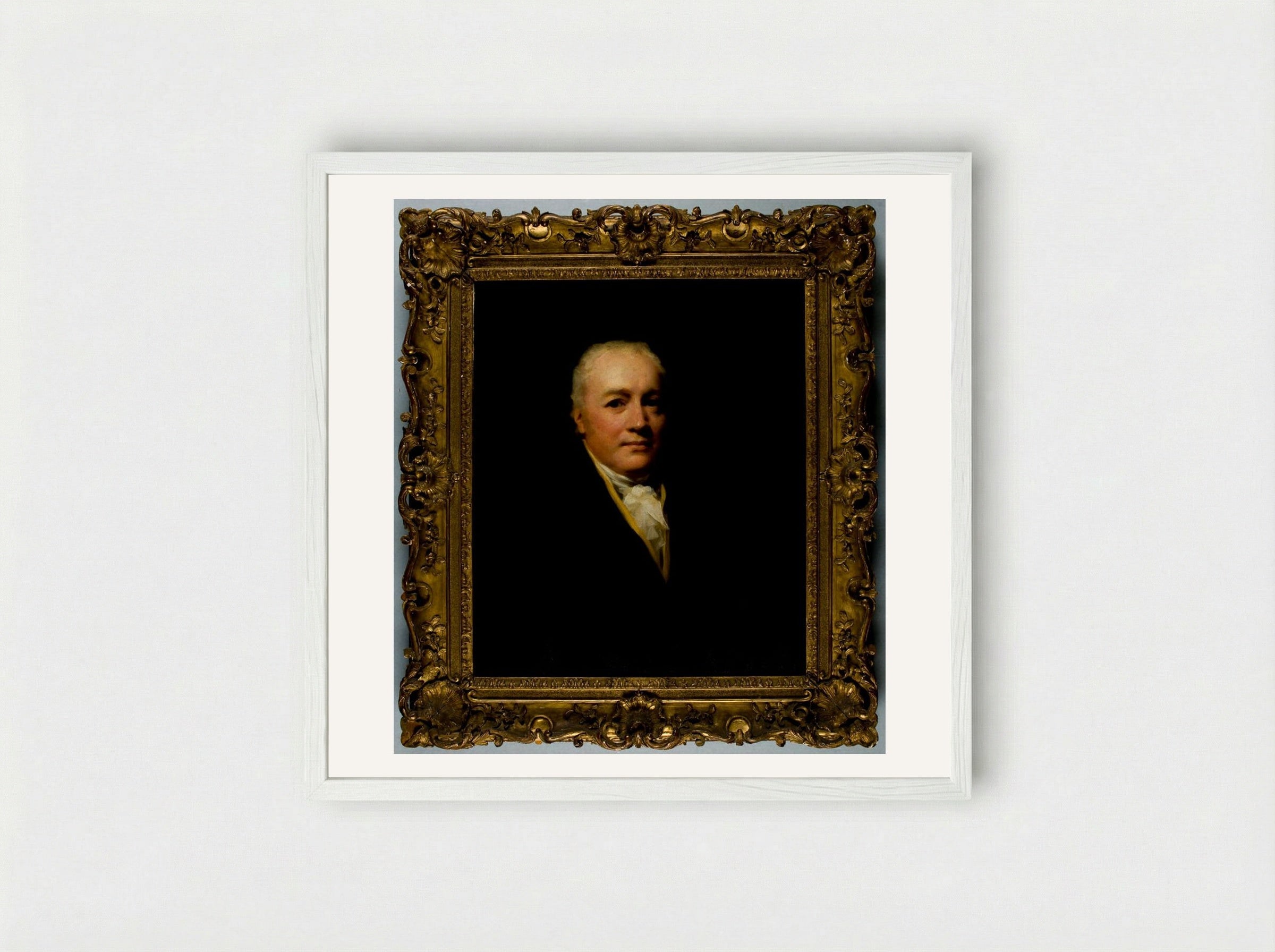 James Bruce of Bankton, Midcalder - Henry Raeburn - Framed Print White
