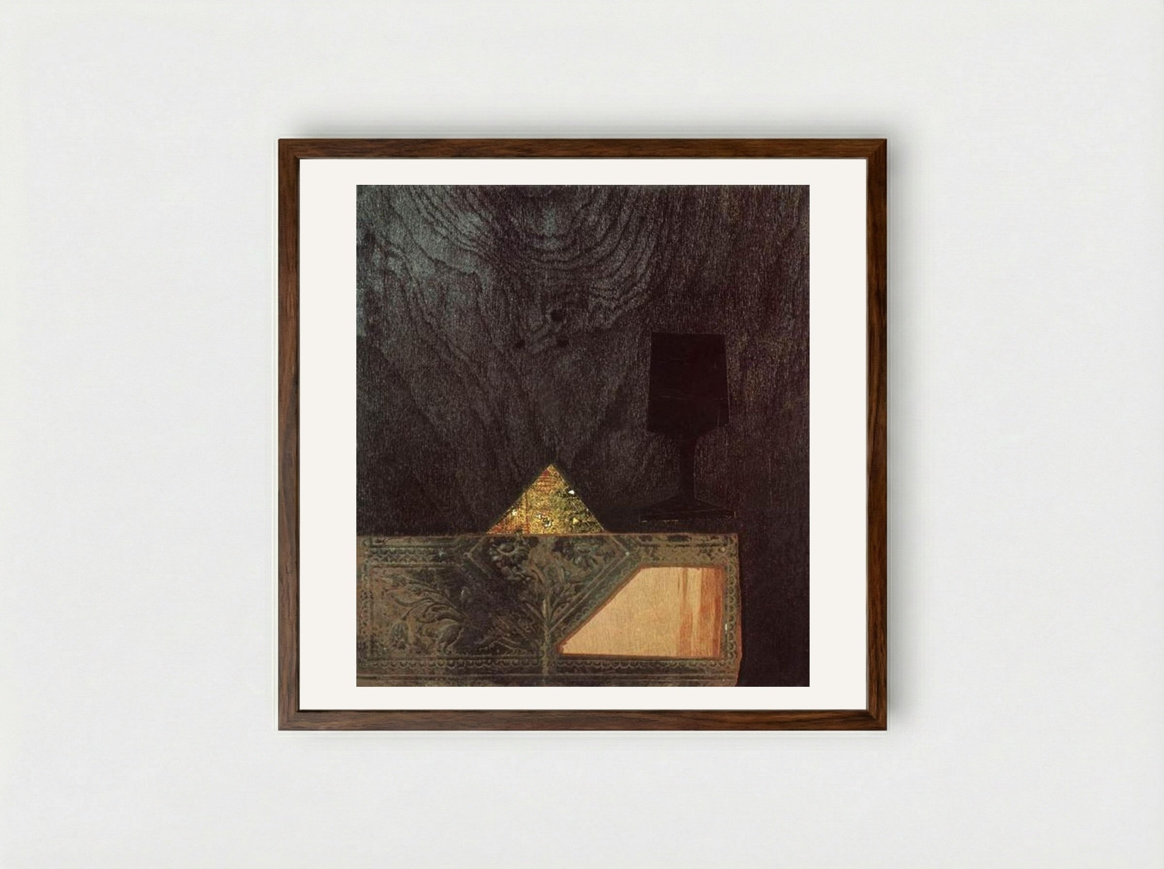 De profundis - Endre Bálint - Framed Print Dark Wood