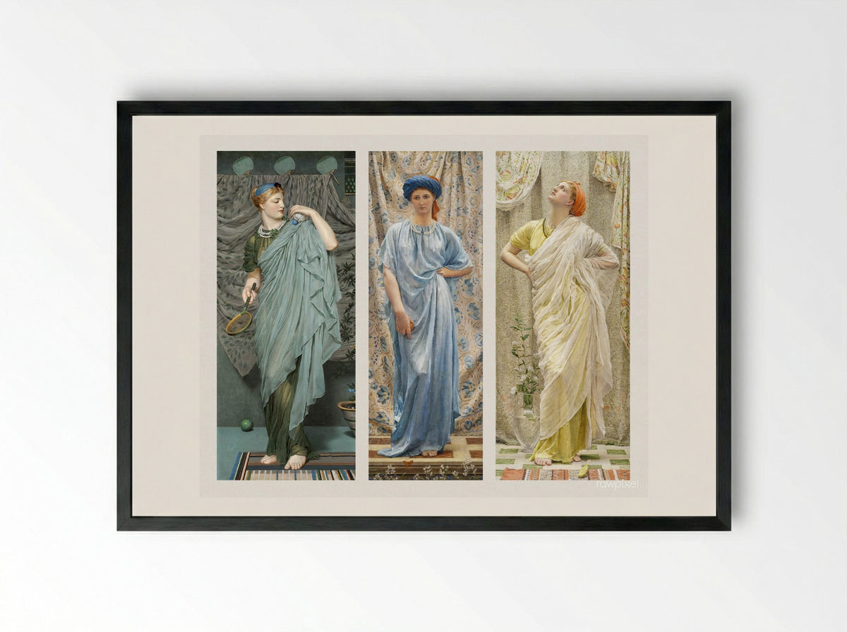 Battledore - Albert Joseph Moore - Framed Print Black