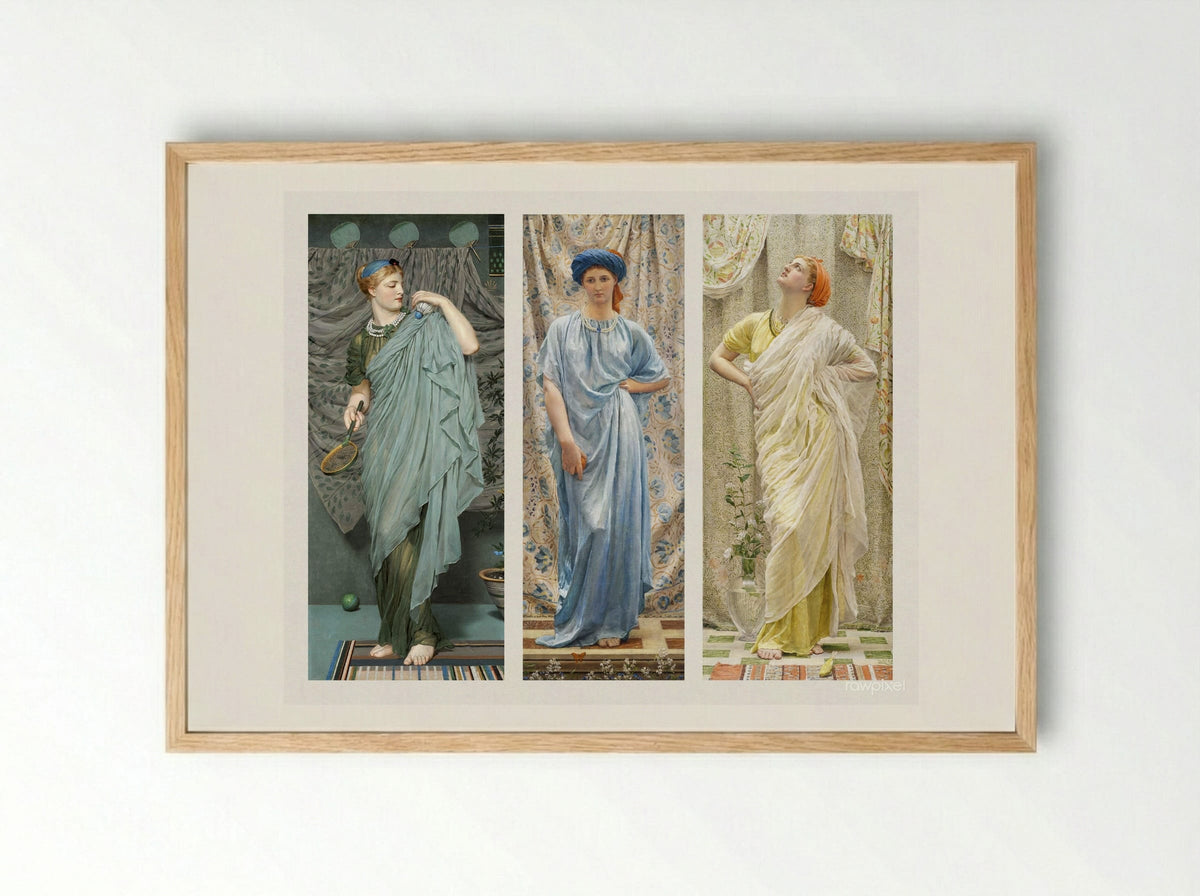 Battledore - Albert Joseph Moore - Framed Print Wood