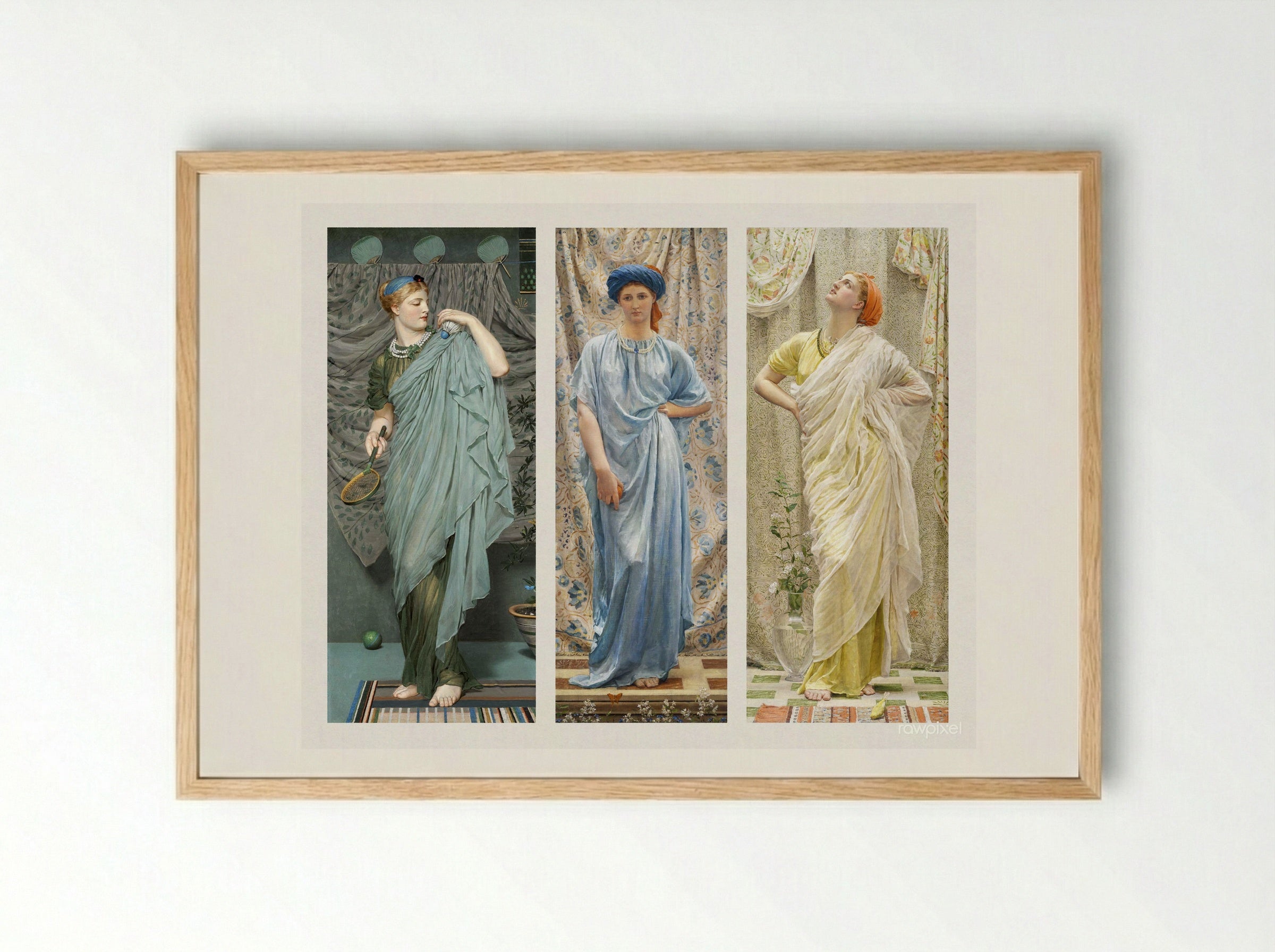 Battledore - Albert Joseph Moore - Framed Print Wood