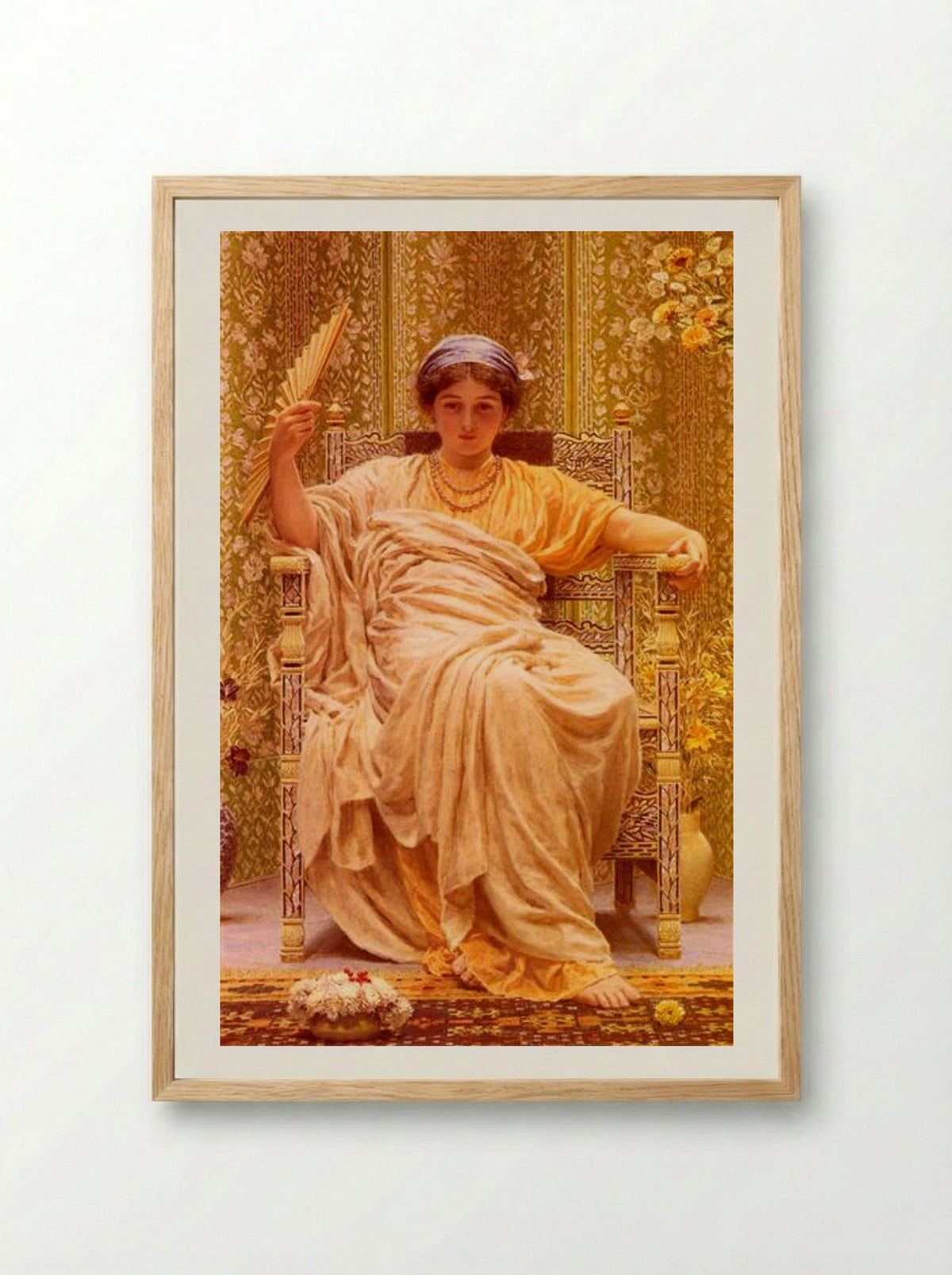 A Reverie - Albert Joseph Moore - Framed Print Wood