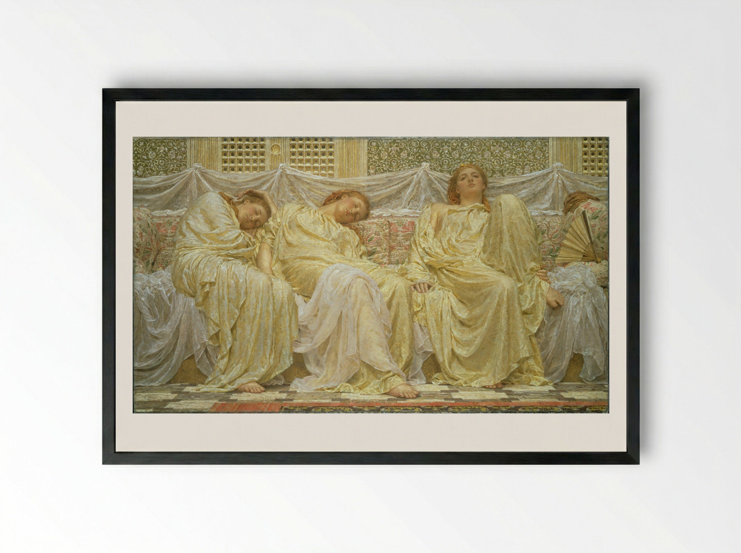Dreamers - Albert Joseph Moore - Framed Print Black