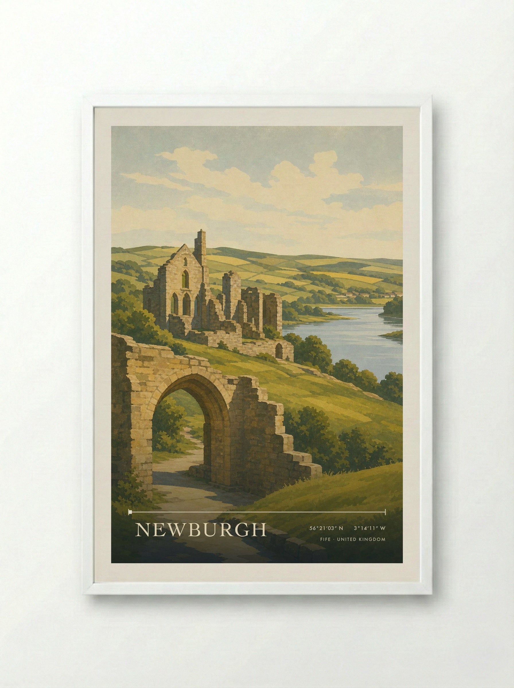 Newburgh Fife United Kingdom Travel Poster - Framed Print White