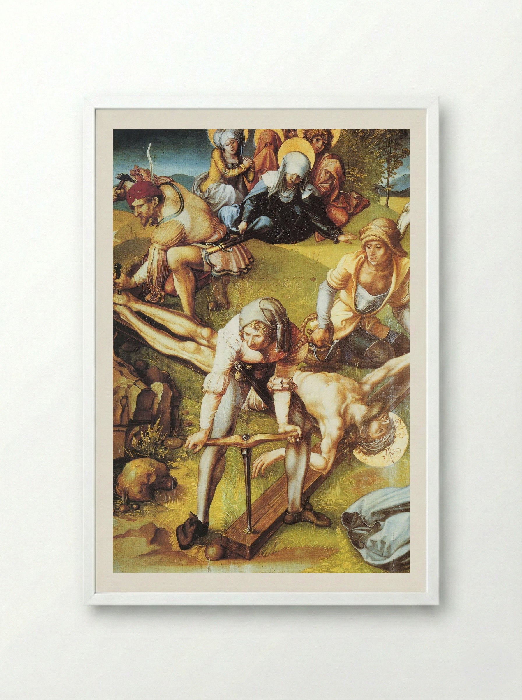 The Crucifixion - Albrecht Altdorfer - Framed Print White