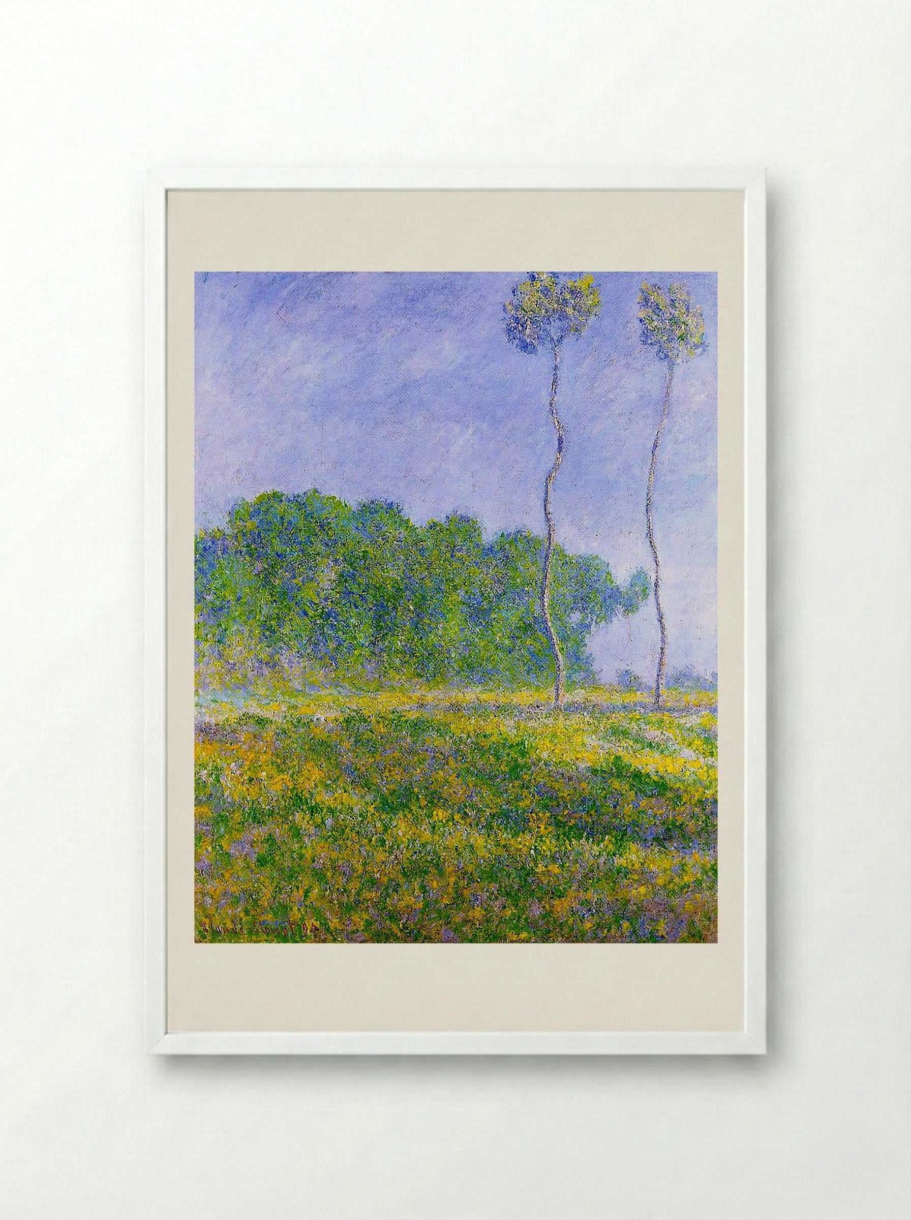 Spring Landscape - Armand Guillaumin - Framed Print White