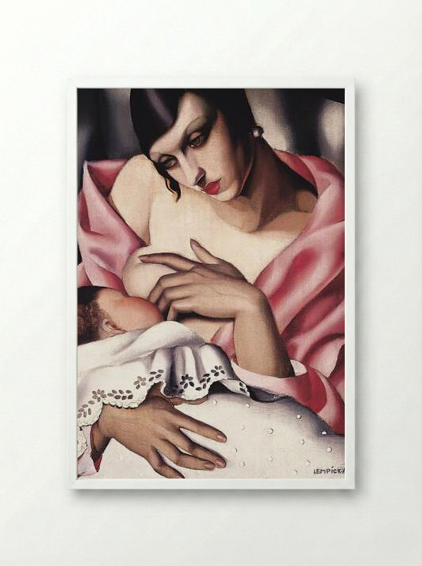 Maternity - Tamara de Lempicka - Framed Print White