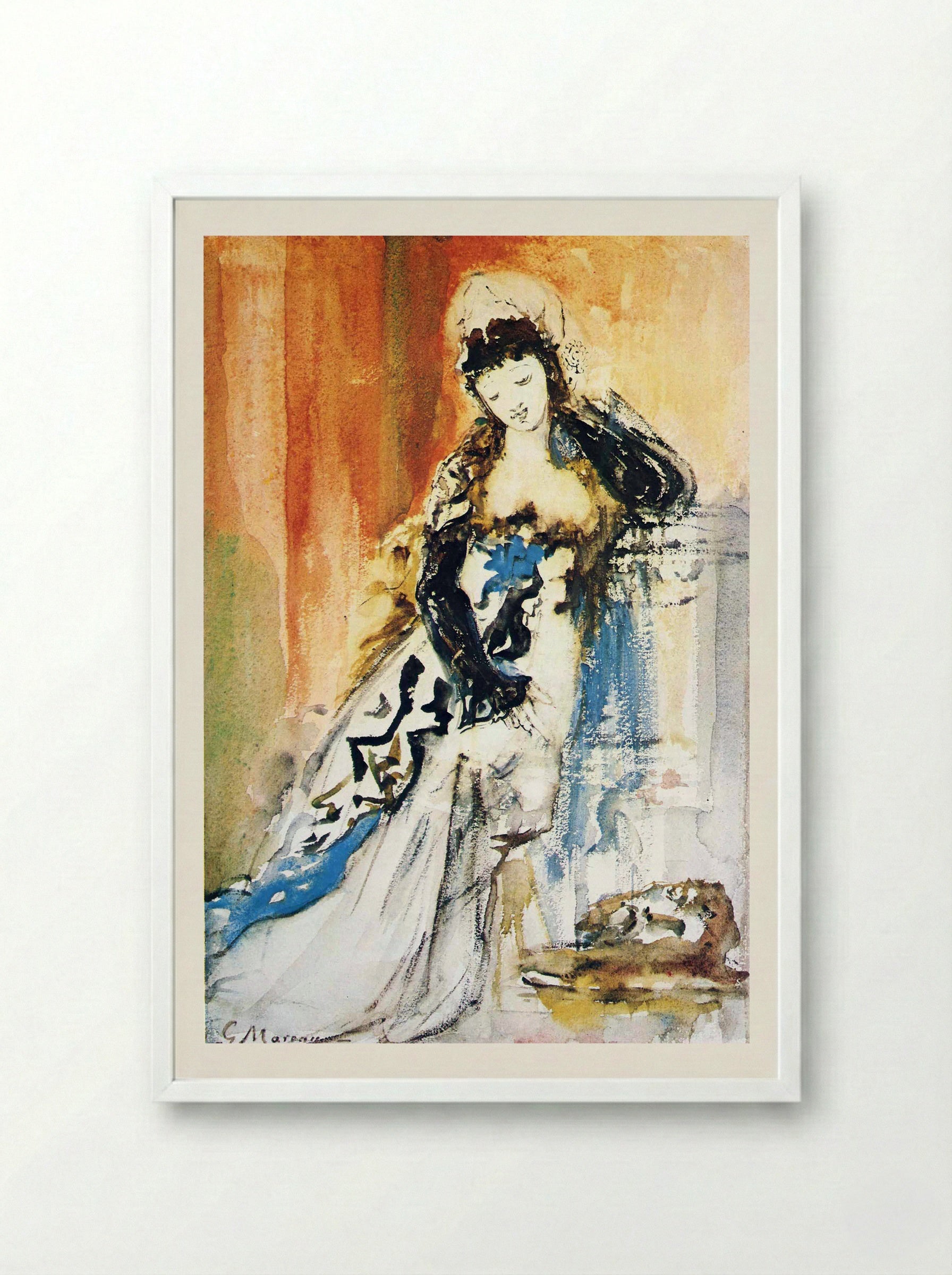 Salome - Charles Maurin - Framed Print White
