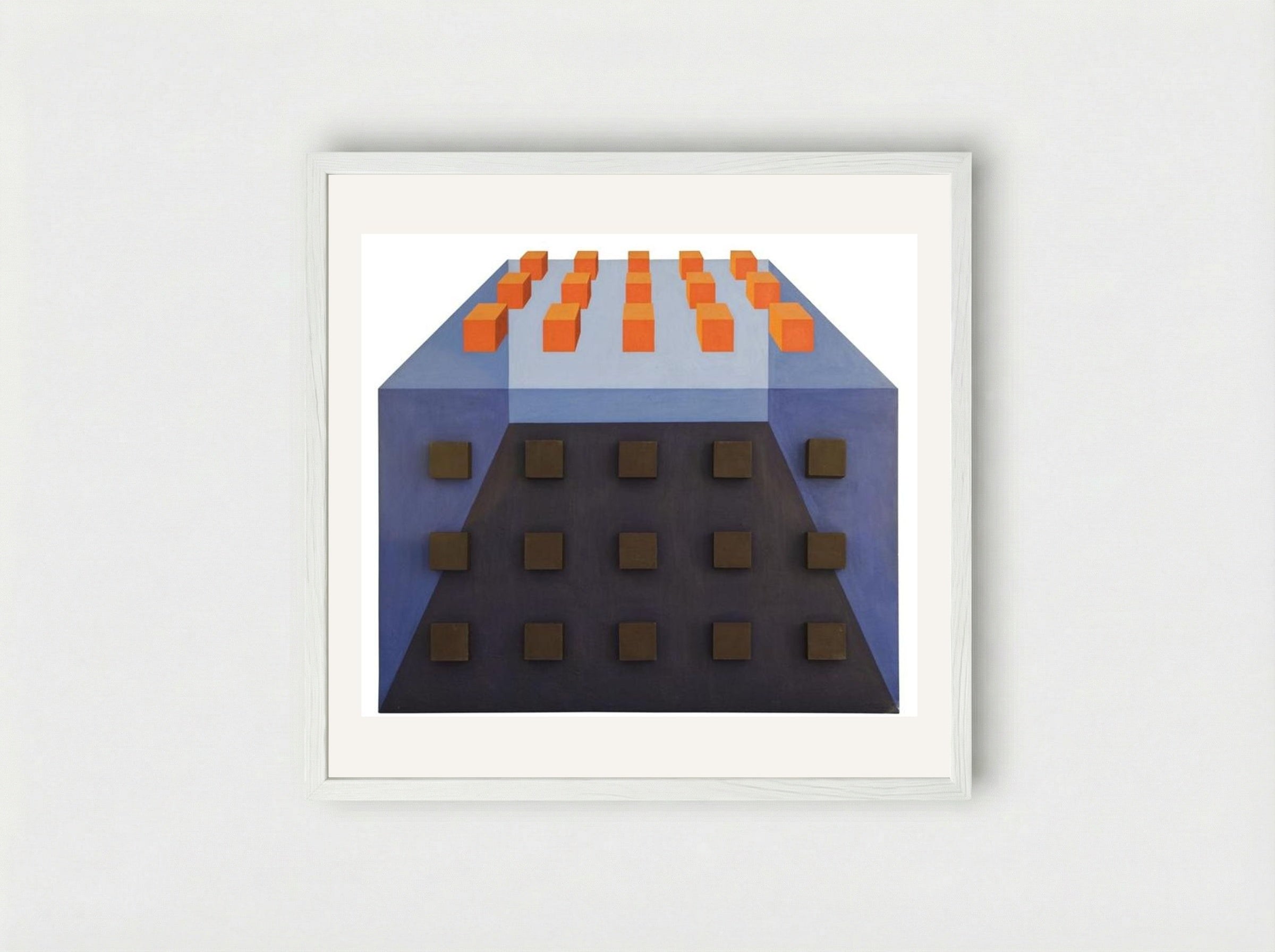 Espaço Ilusório II - Eduardo Nery - Framed Print White