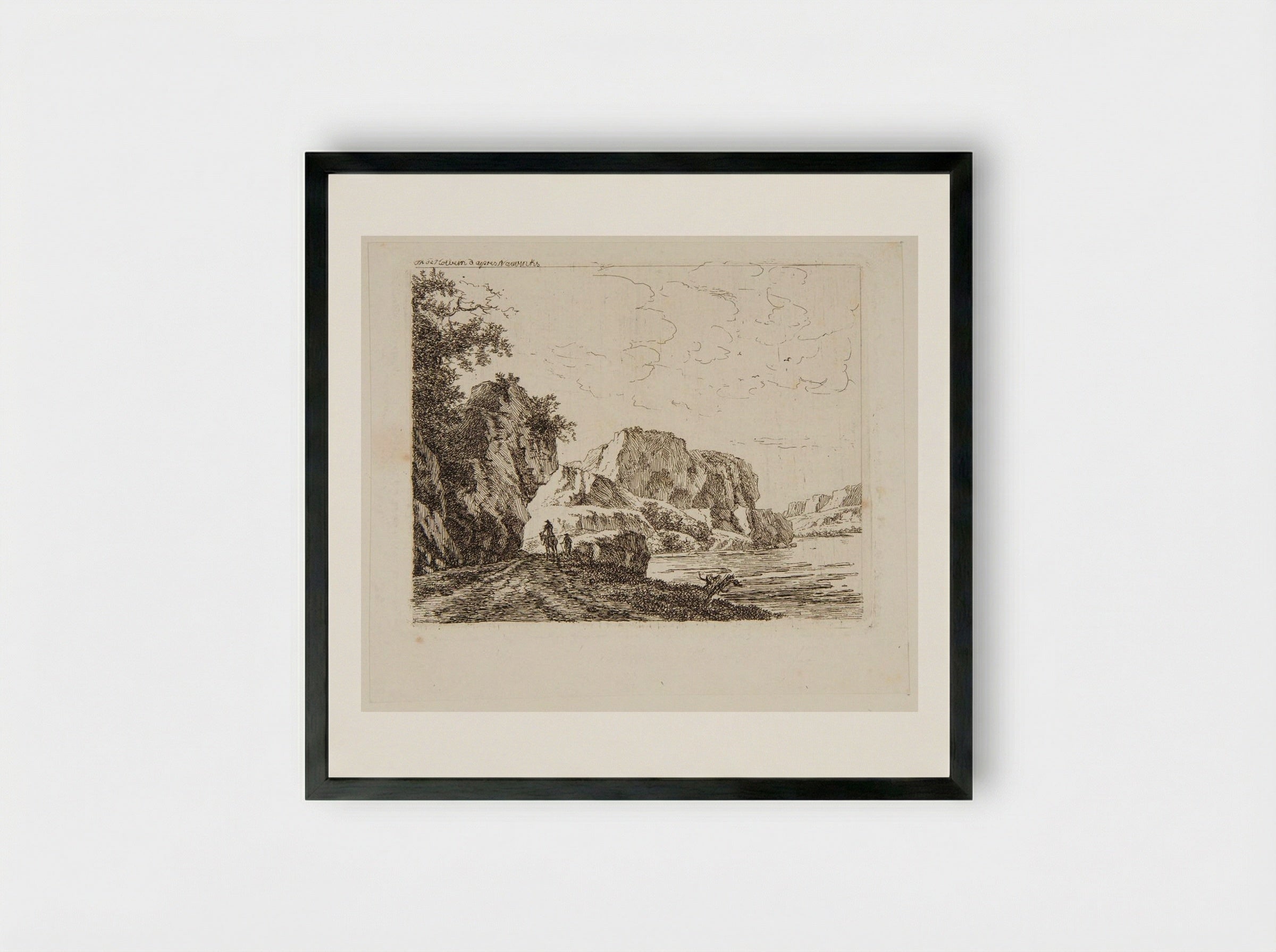 Road Along the Shore - Thérèse Holbein - Framed Print Black