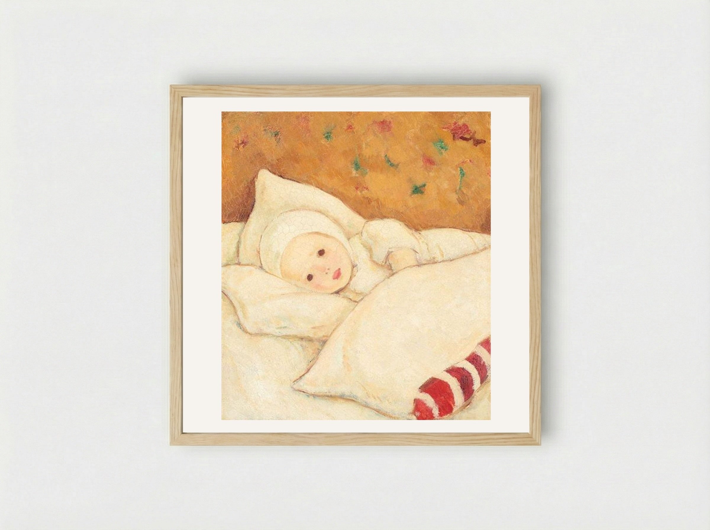 Girl in White - Nicolae Tonitza - Framed Print Wood