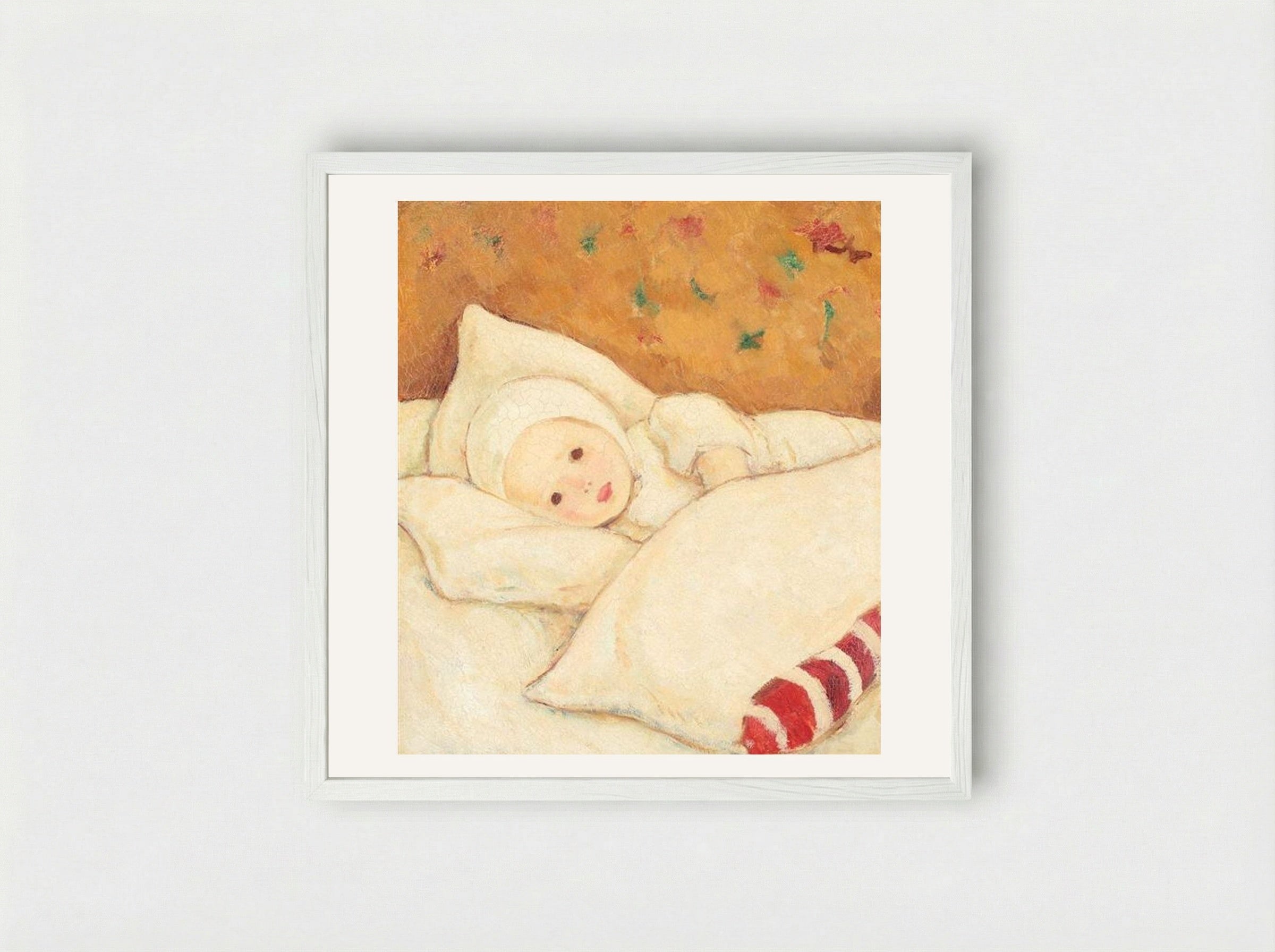 Girl in White - Nicolae Tonitza - Framed Print White