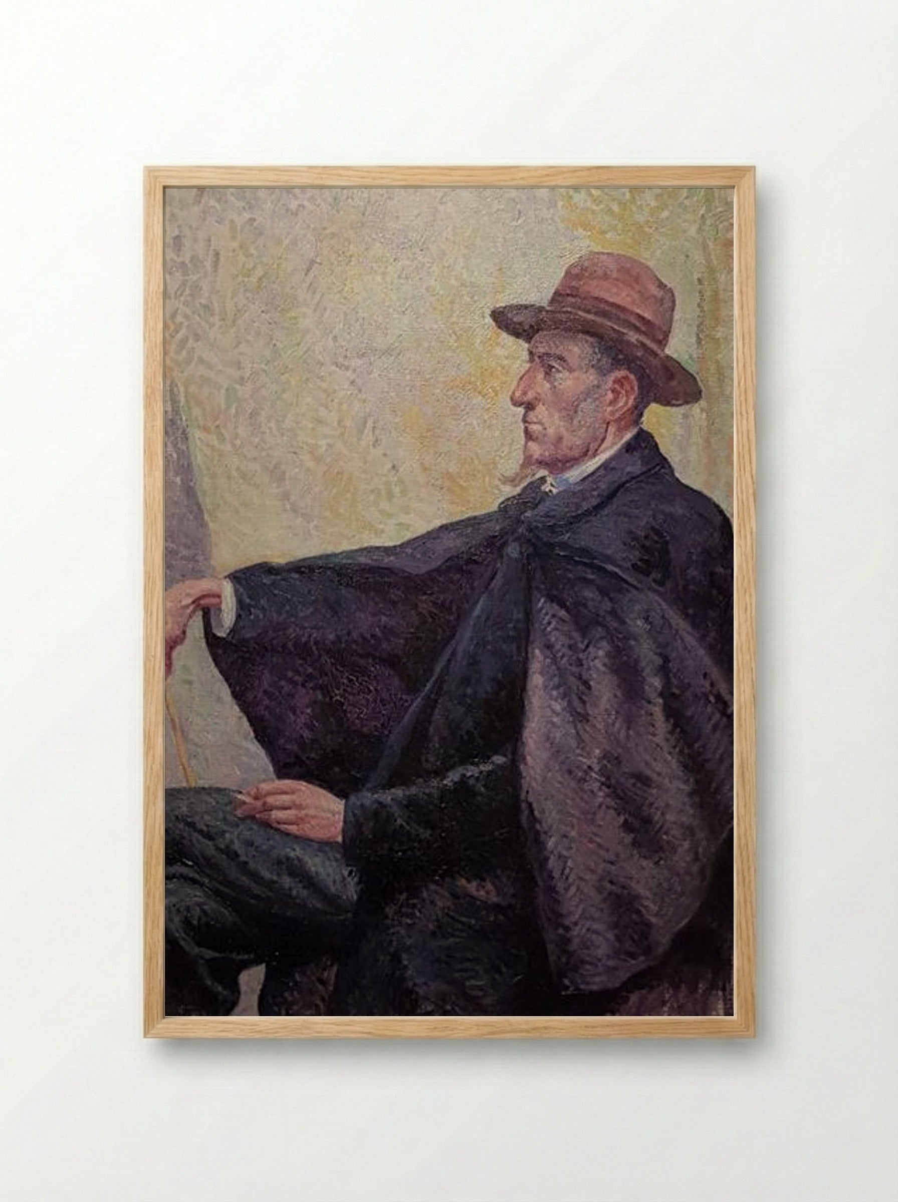 Portrait of Félix Fénéon - Maximilien Luce - Framed Print Wood