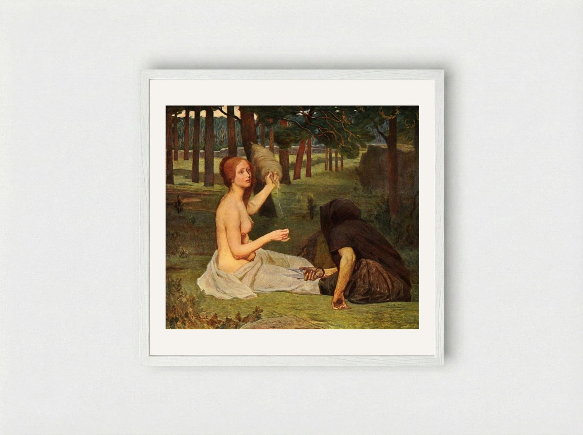 Fate, Life, Truth, Beauty - Georg Pauli - Framed Print White