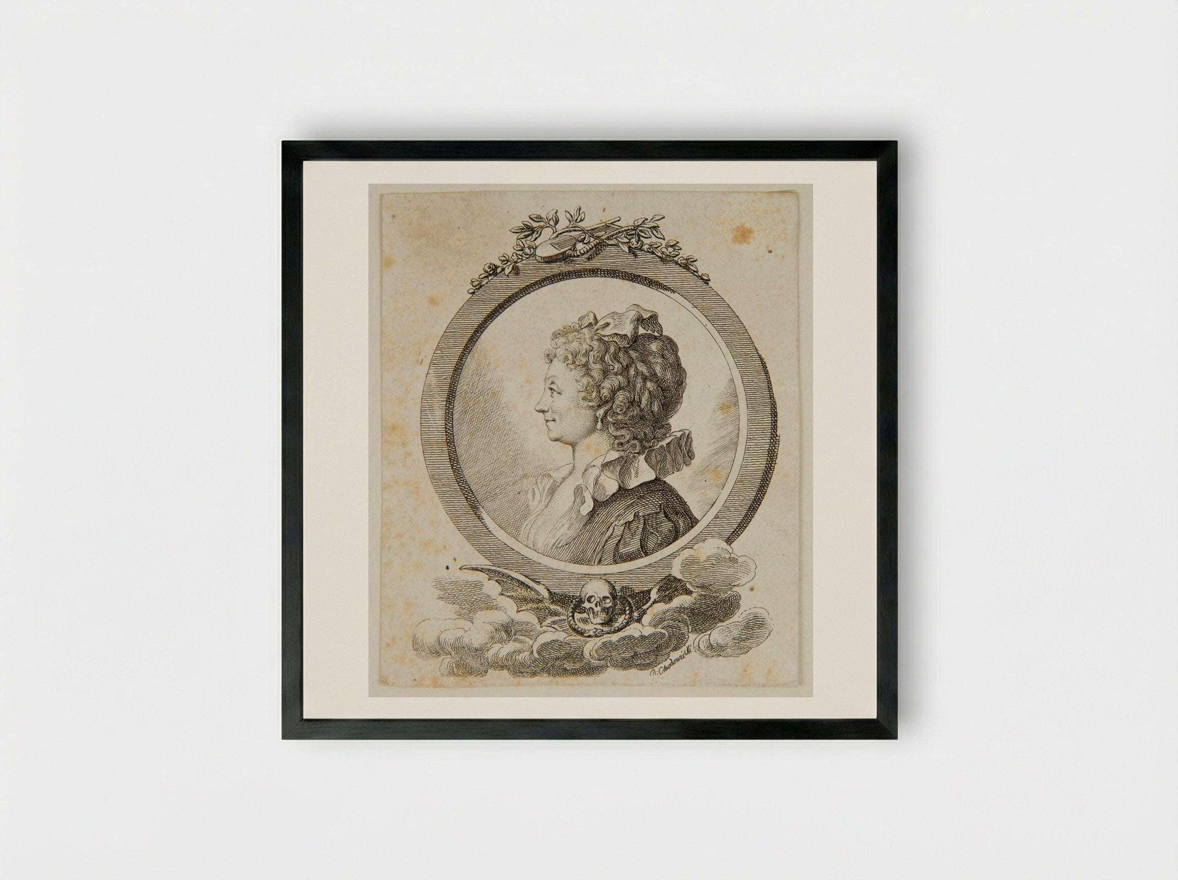 Sophie Becker Schwarz - Daniel Nikolaus Chodowiecki - Framed Print Black