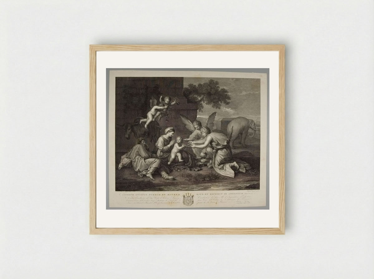 Repose in Egypt - Antonio Perfetti - Framed Print Wood