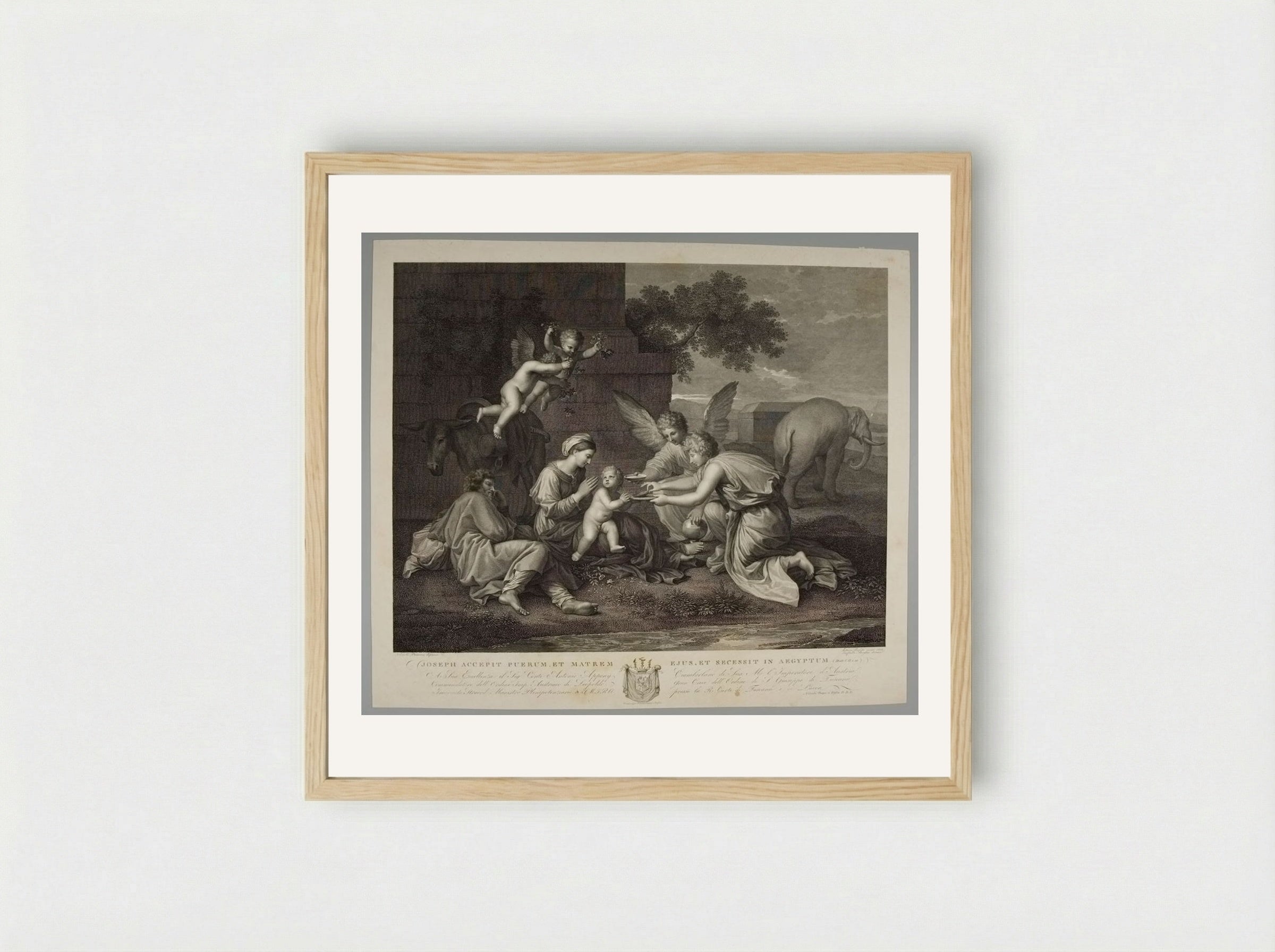 Repose in Egypt - Antonio Perfetti - Framed Print Wood