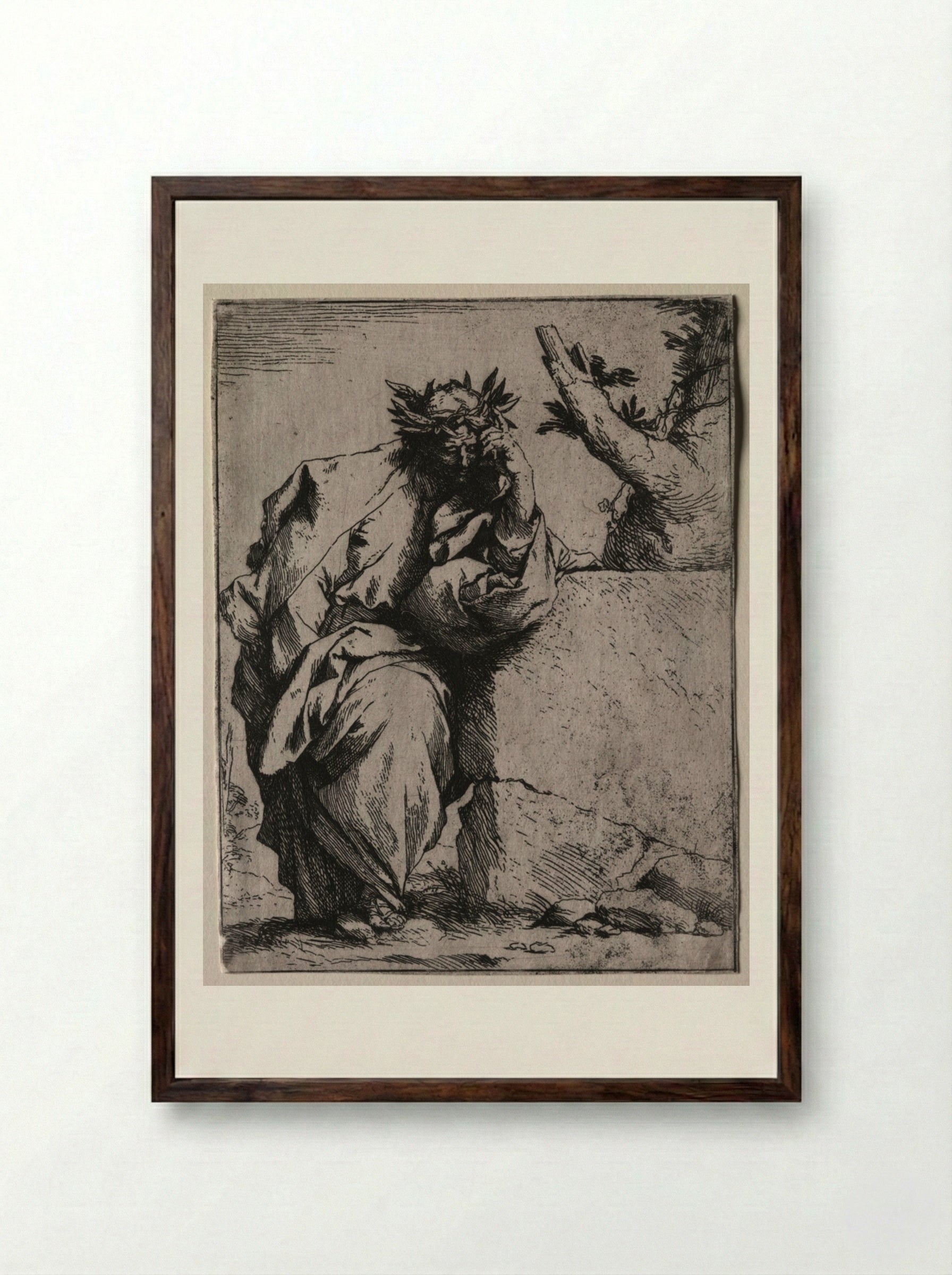 Virgil - Jusepe de Ribera - Framed Print Dark Wood