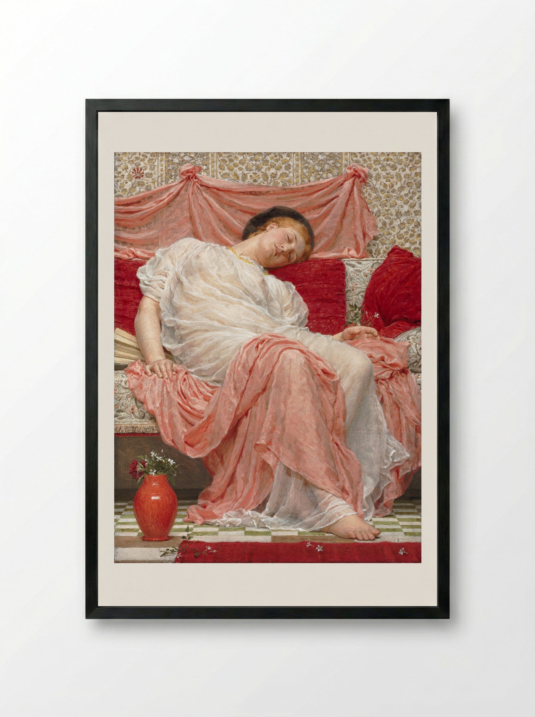 Jasmine - Albert Joseph Moore - Framed Print Black