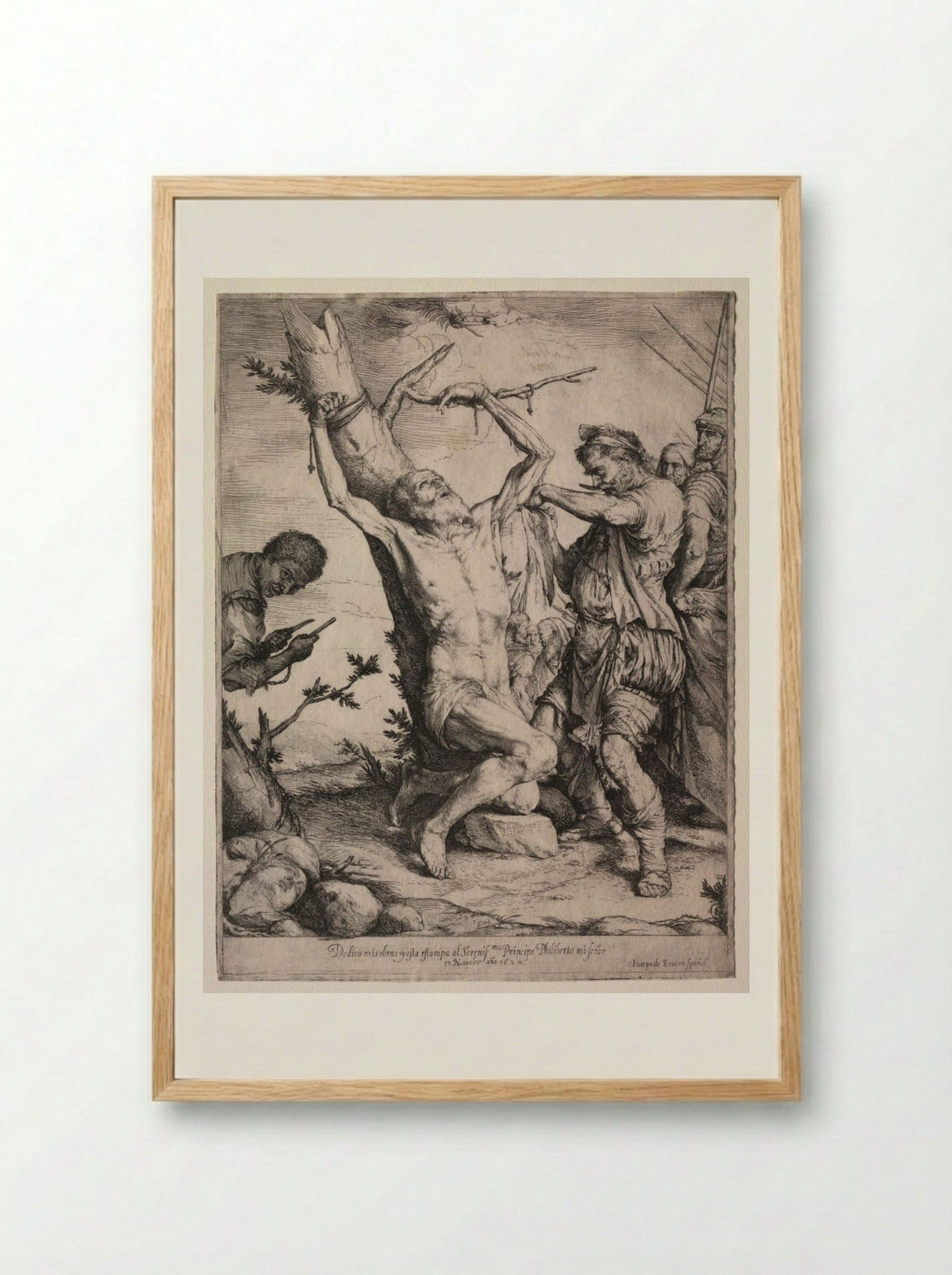 The Martyrdom of St. Bartholomew - Jusepe de Ribera - Framed Print Wood