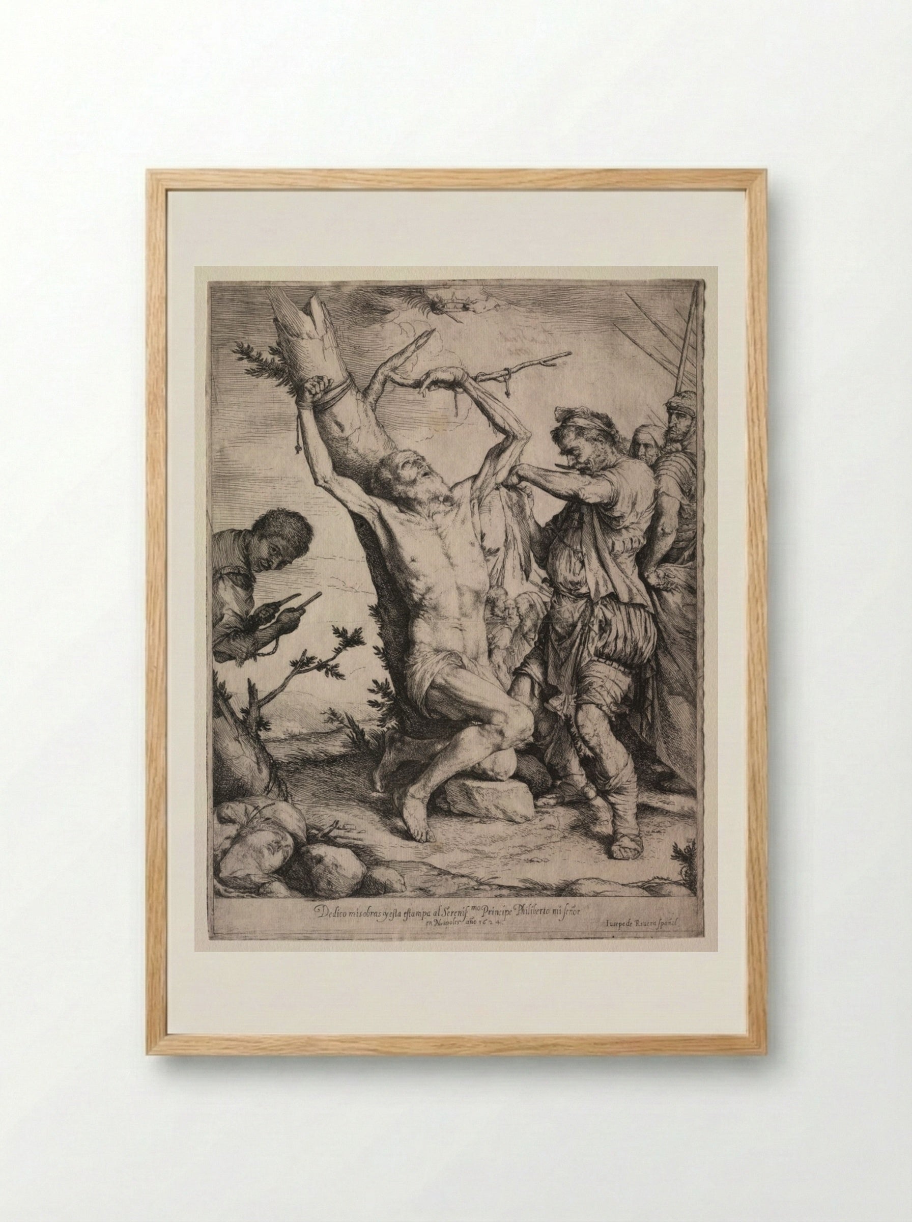 The Martyrdom of St. Bartholomew - Jusepe de Ribera - Framed Print Wood