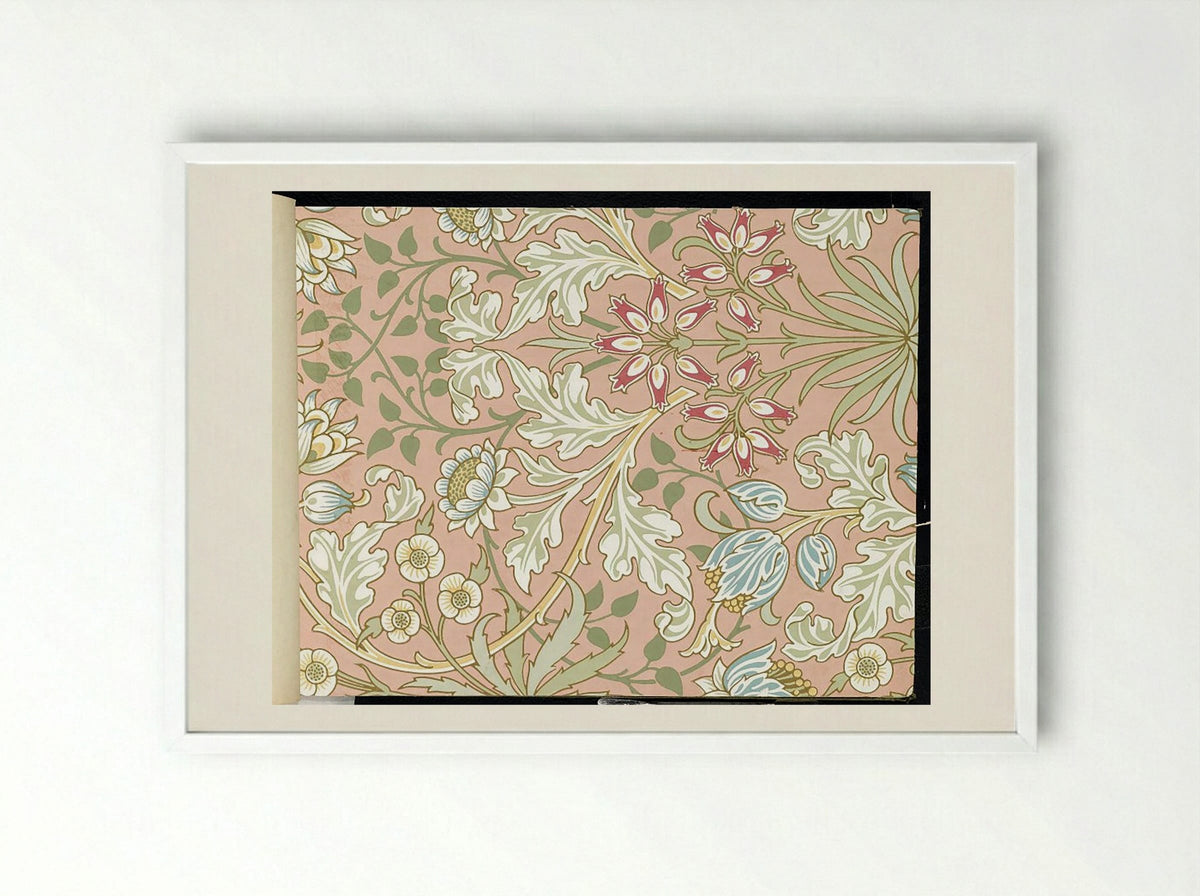 Hyacinth, Pattern No. 480 - Fine Art Print - Framed Print White