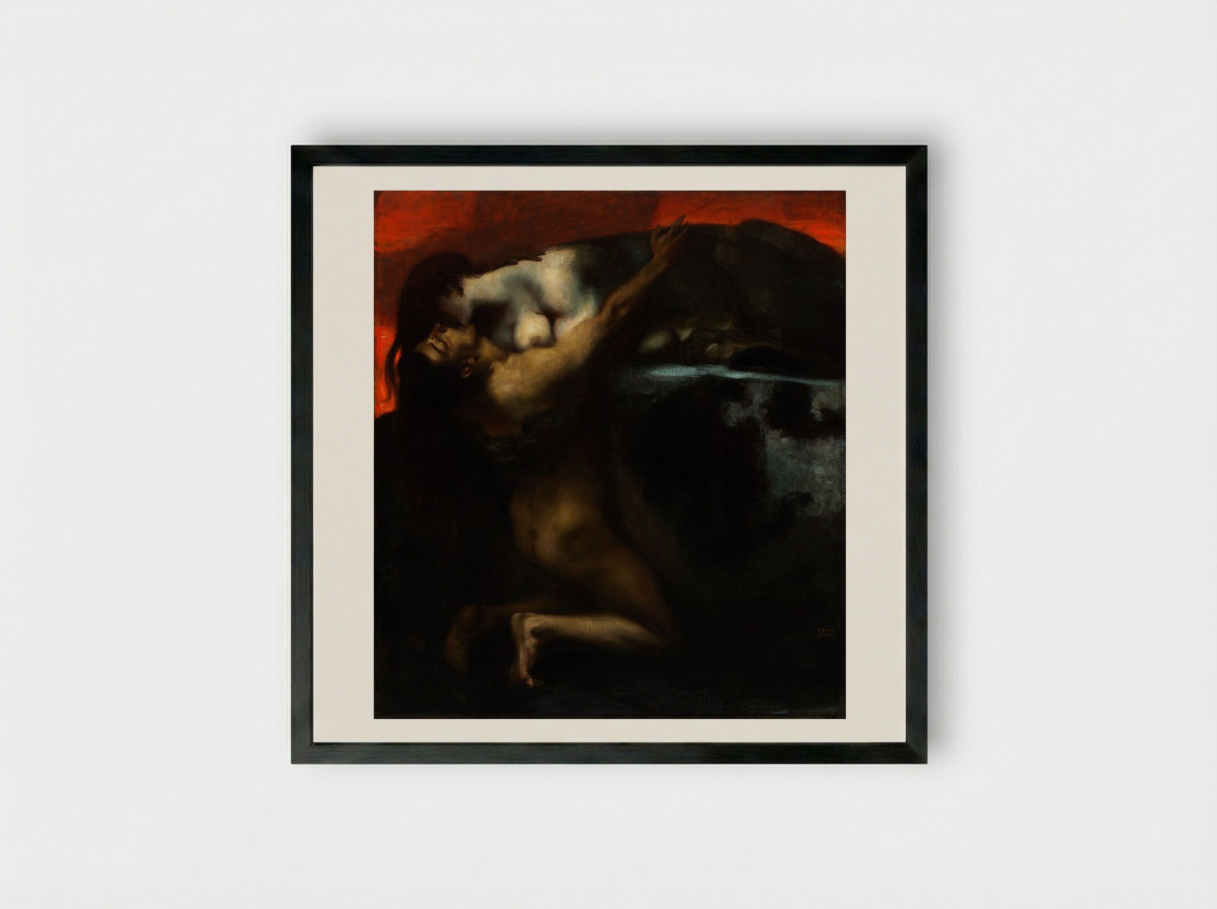 Sphinx - Franz von Stuck - Framed Print Black