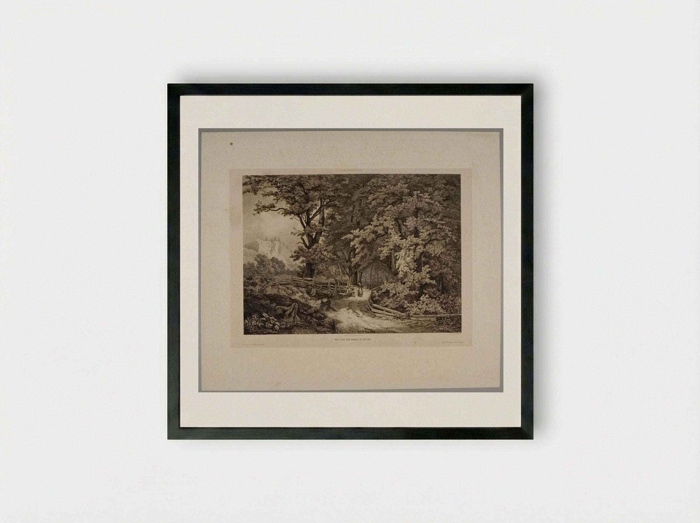 Motiv aus der Ramsau in Bayern - Karl Borromäus Post - Framed Print Black