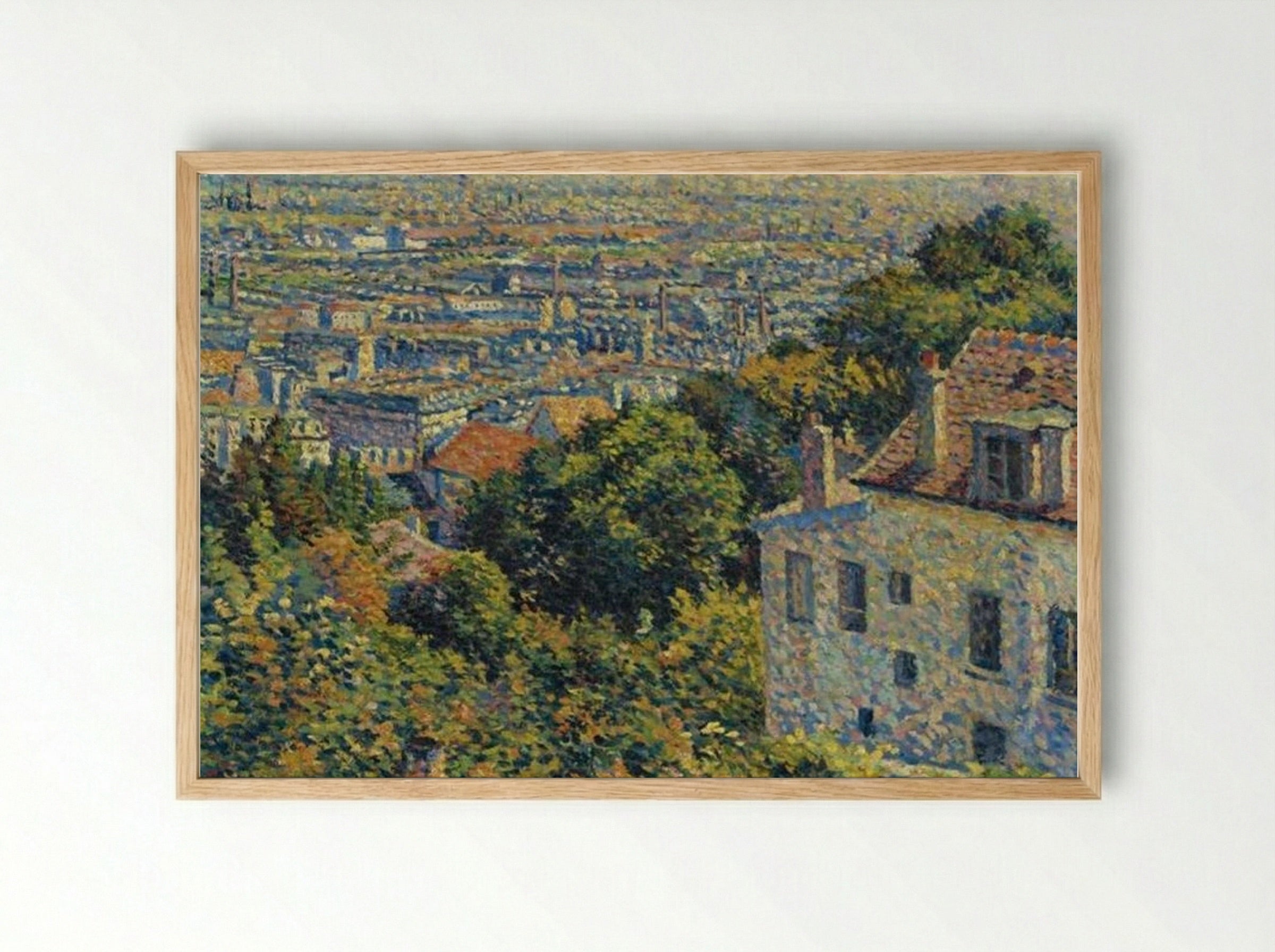 Montmartre, de la rue Cortot, vue vers Saint-Denis - Maximilien Luce - Framed Print Wood