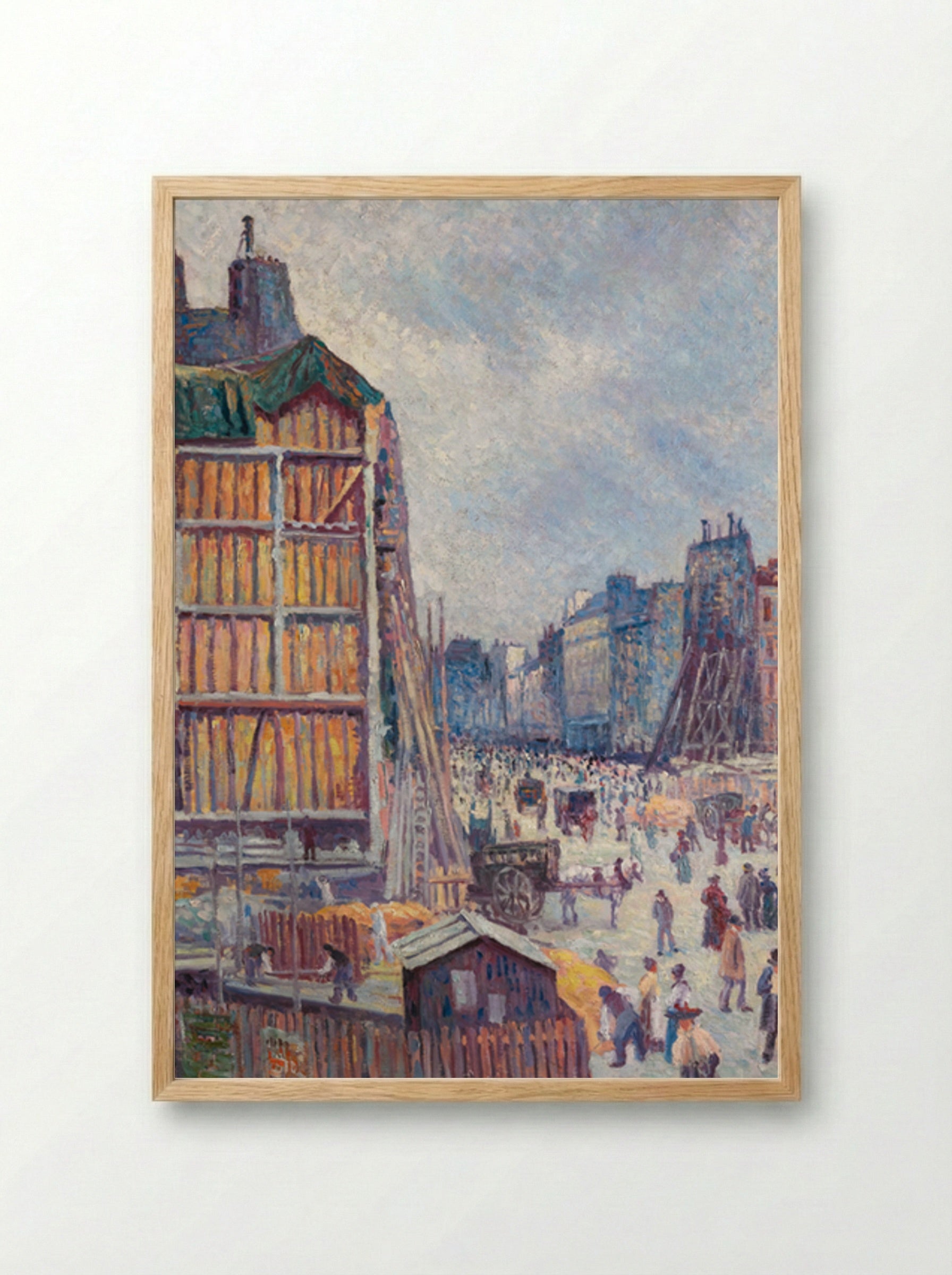 La Rue Réaumur - Maximilien Luce - Framed Print Wood