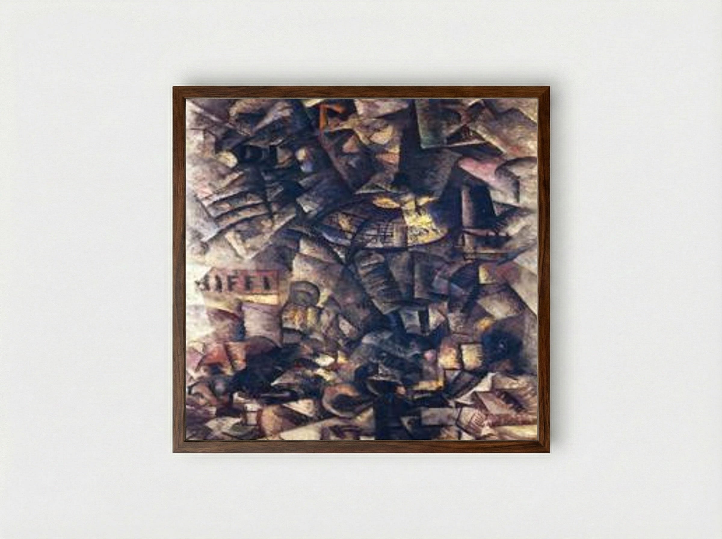 Galleria in Milan - Carlo Carrà - Framed Print Dark Wood