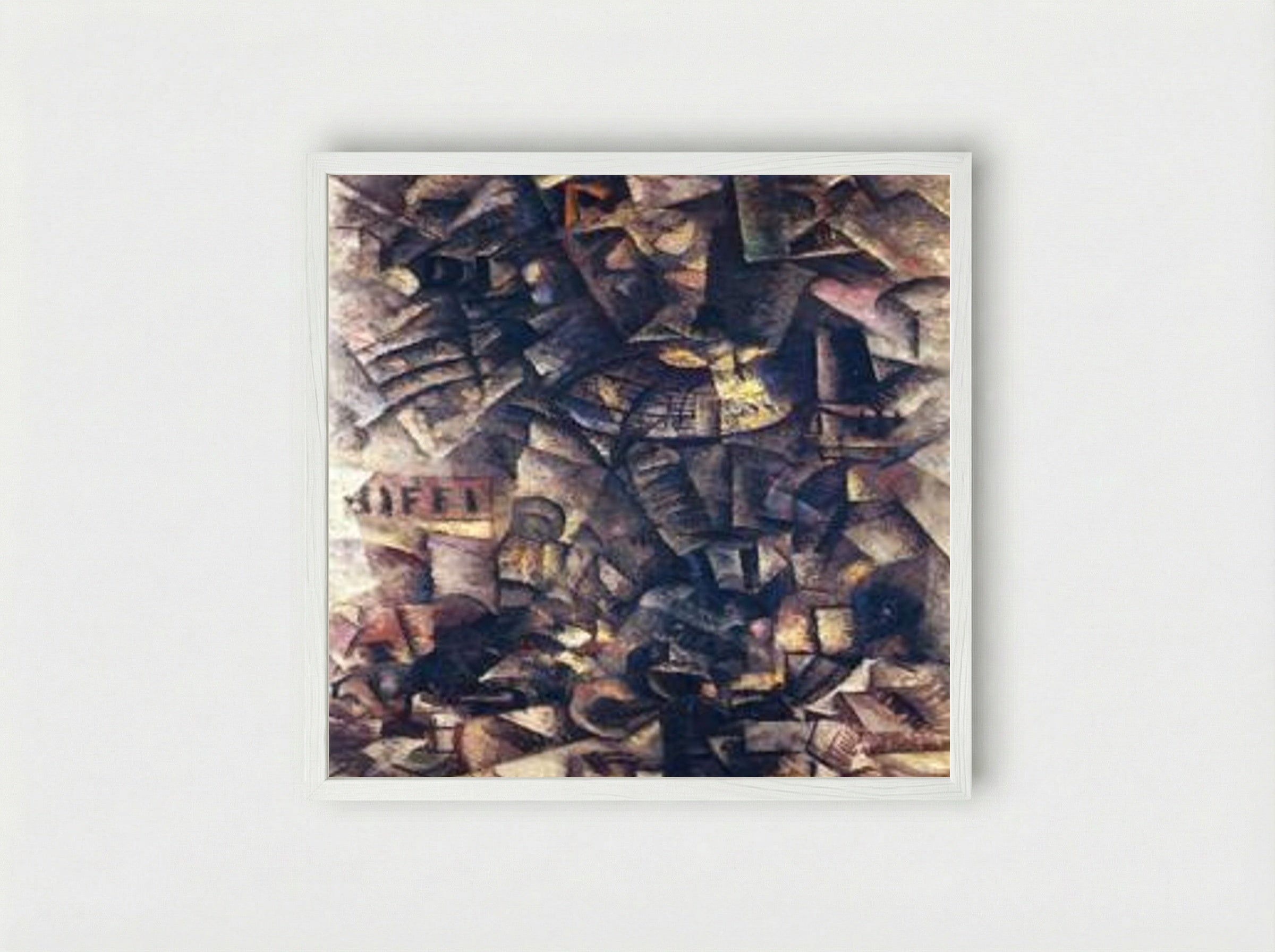 Galleria in Milan - Carlo Carrà - Framed Print White