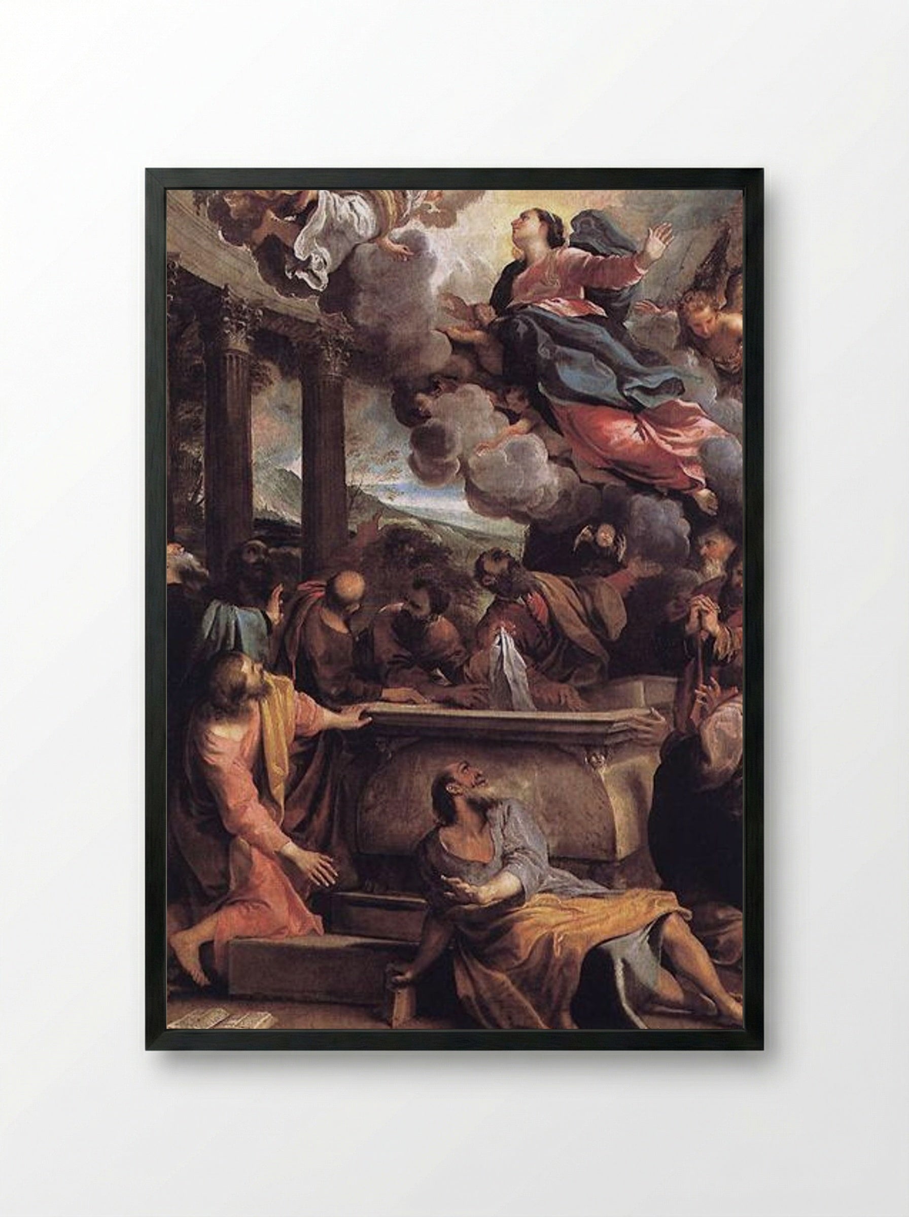 The Assumption of the Virgin - Annibale Carracci - Framed Print Black