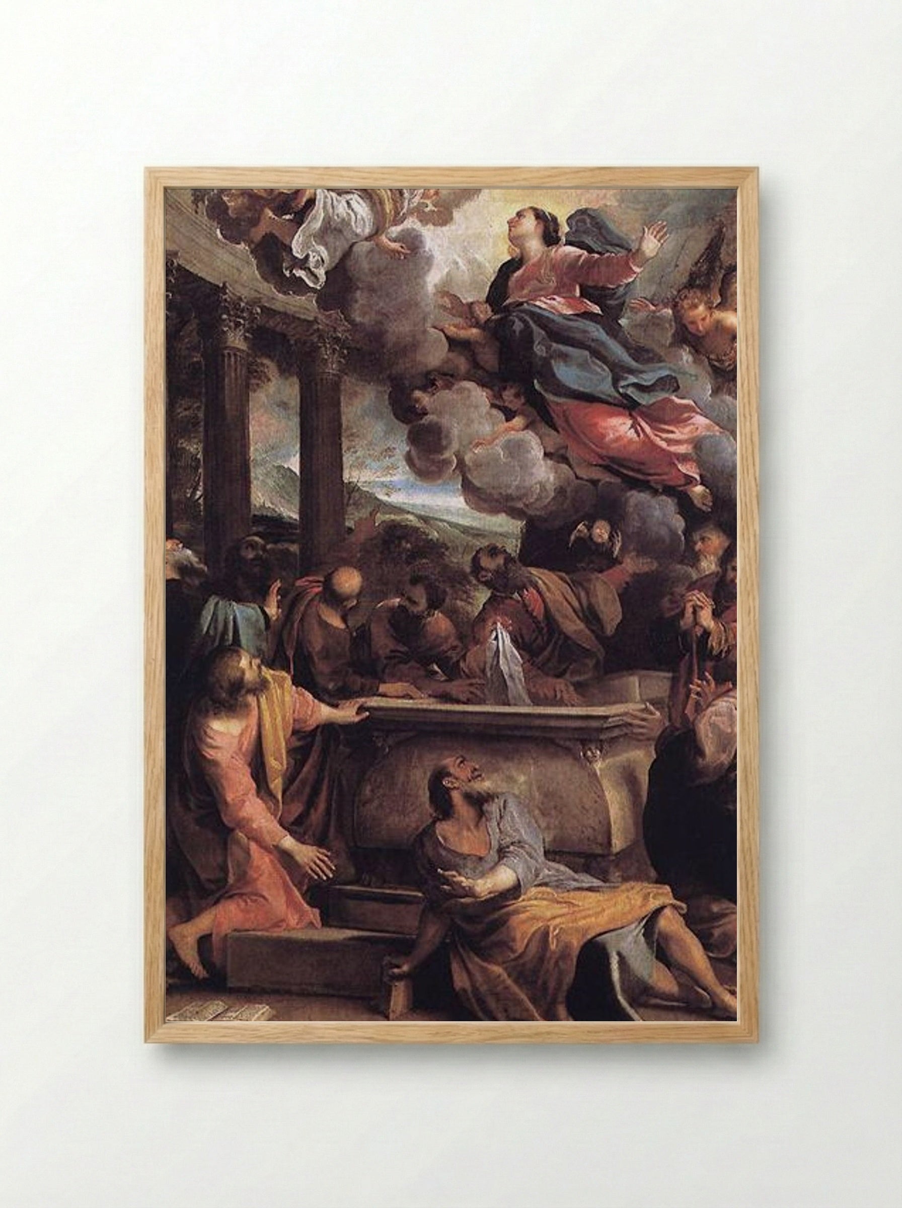 The Assumption of the Virgin - Annibale Carracci - Framed Print Wood