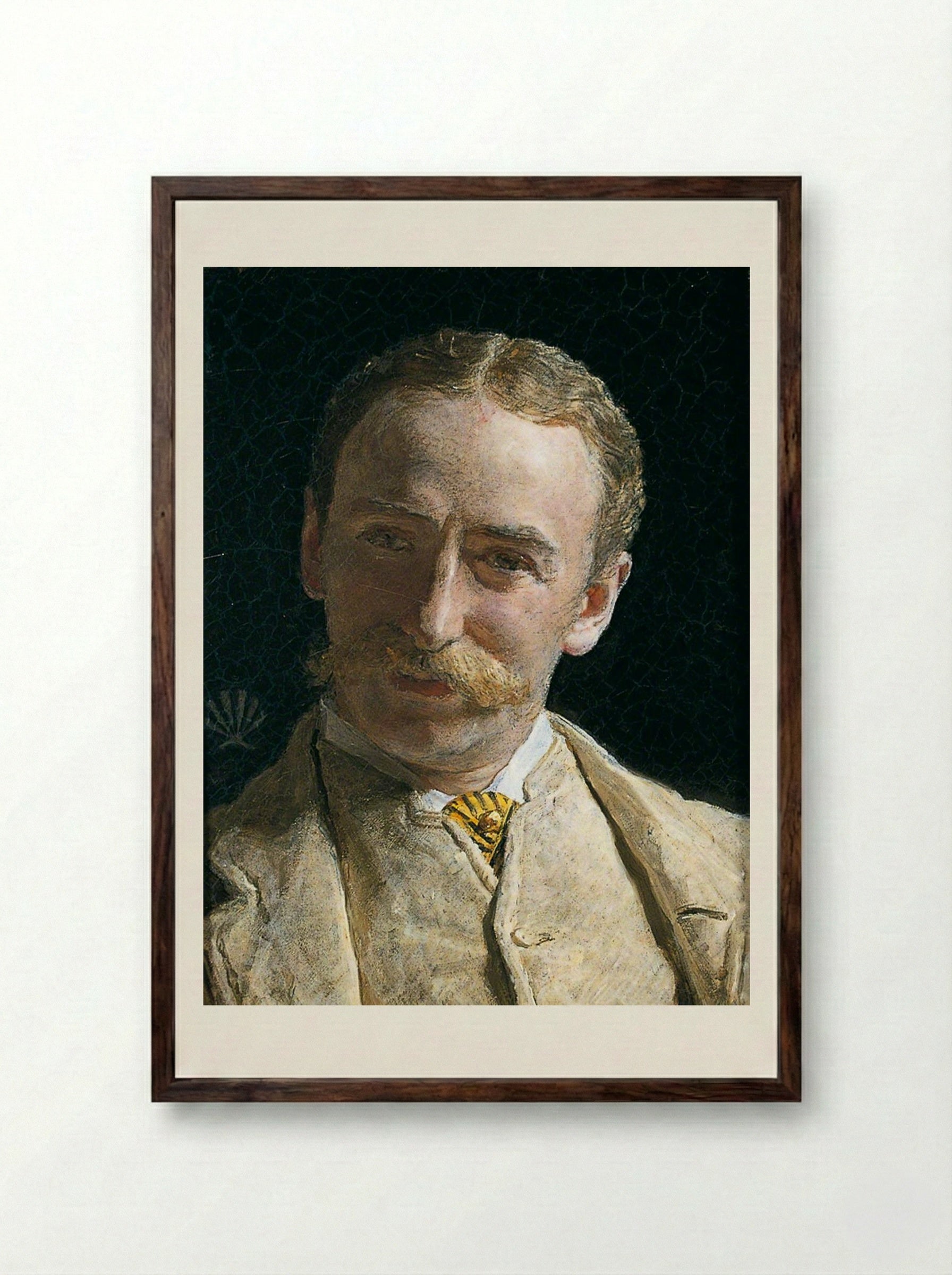 William Connal, Jr. Esq. of Solsgirth - Albert Joseph Moore - Framed Print Dark Wood