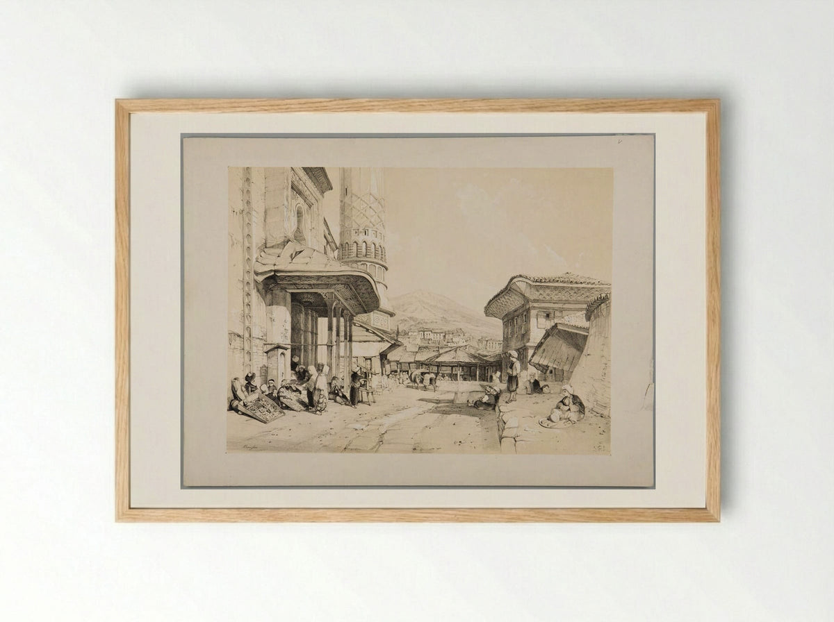 Brusa - John Frederick Lewis - Framed Print Wood