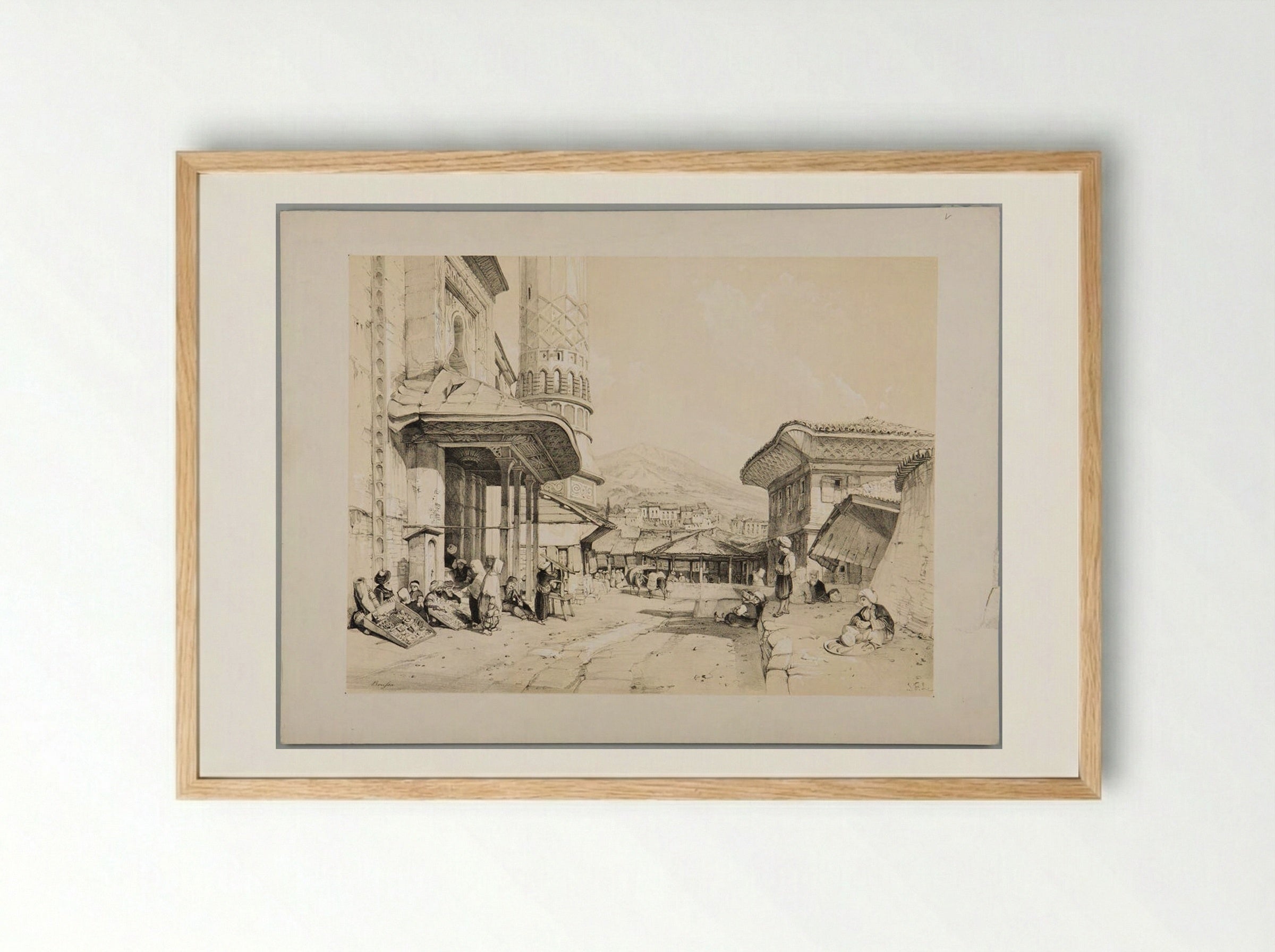Brusa - John Frederick Lewis - Framed Print Wood