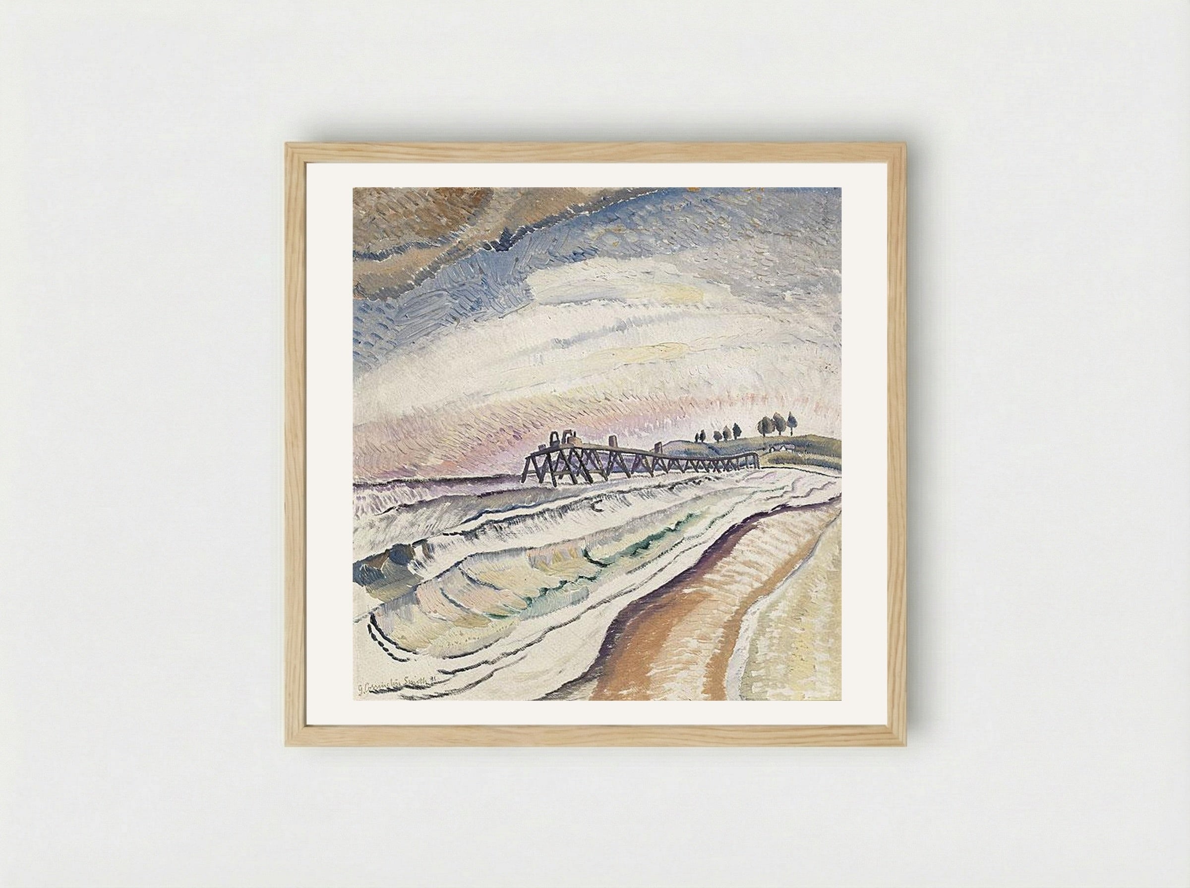 Bulli Pier, South Coast - Grace Cossington Smith - Framed Print Wood