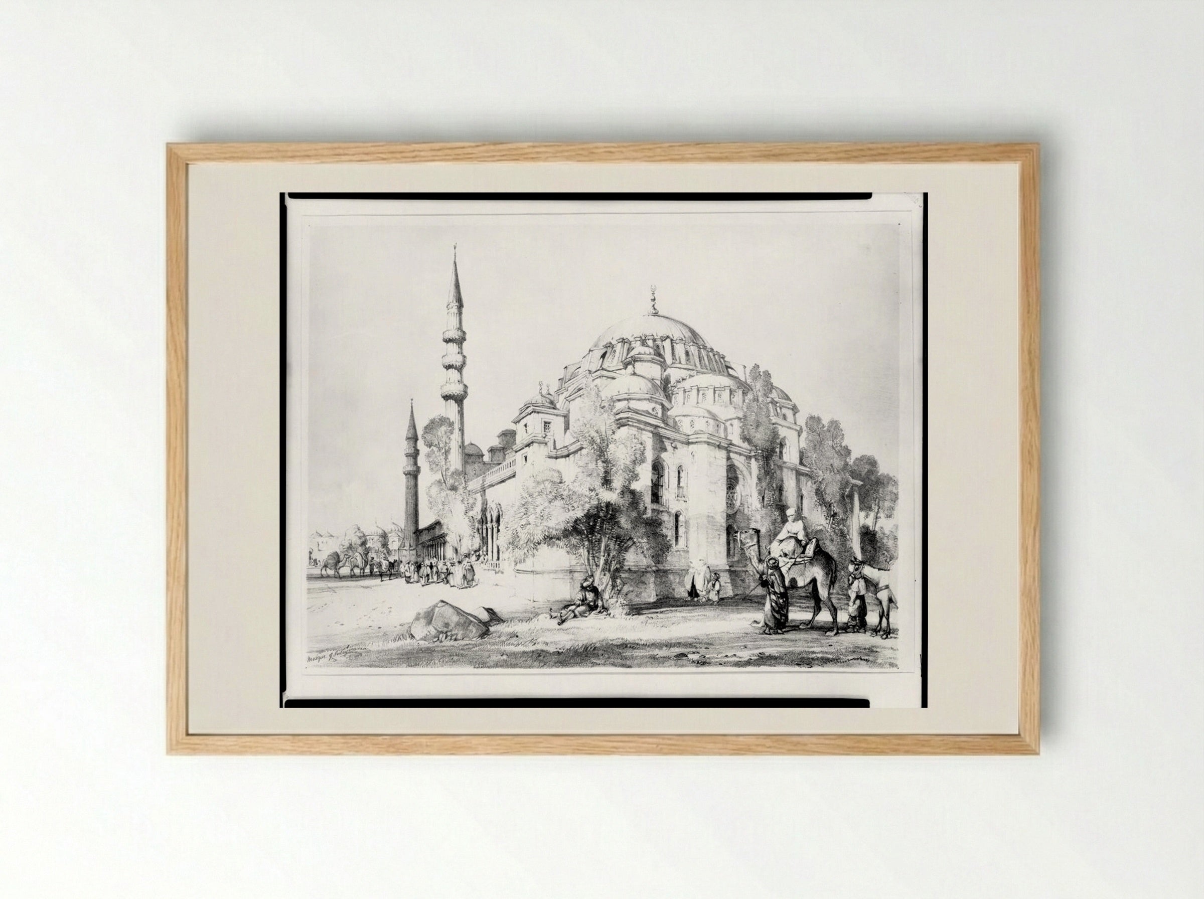Mosque of Suleimaniyeh - John Frederick Lewis - Framed Print Wood