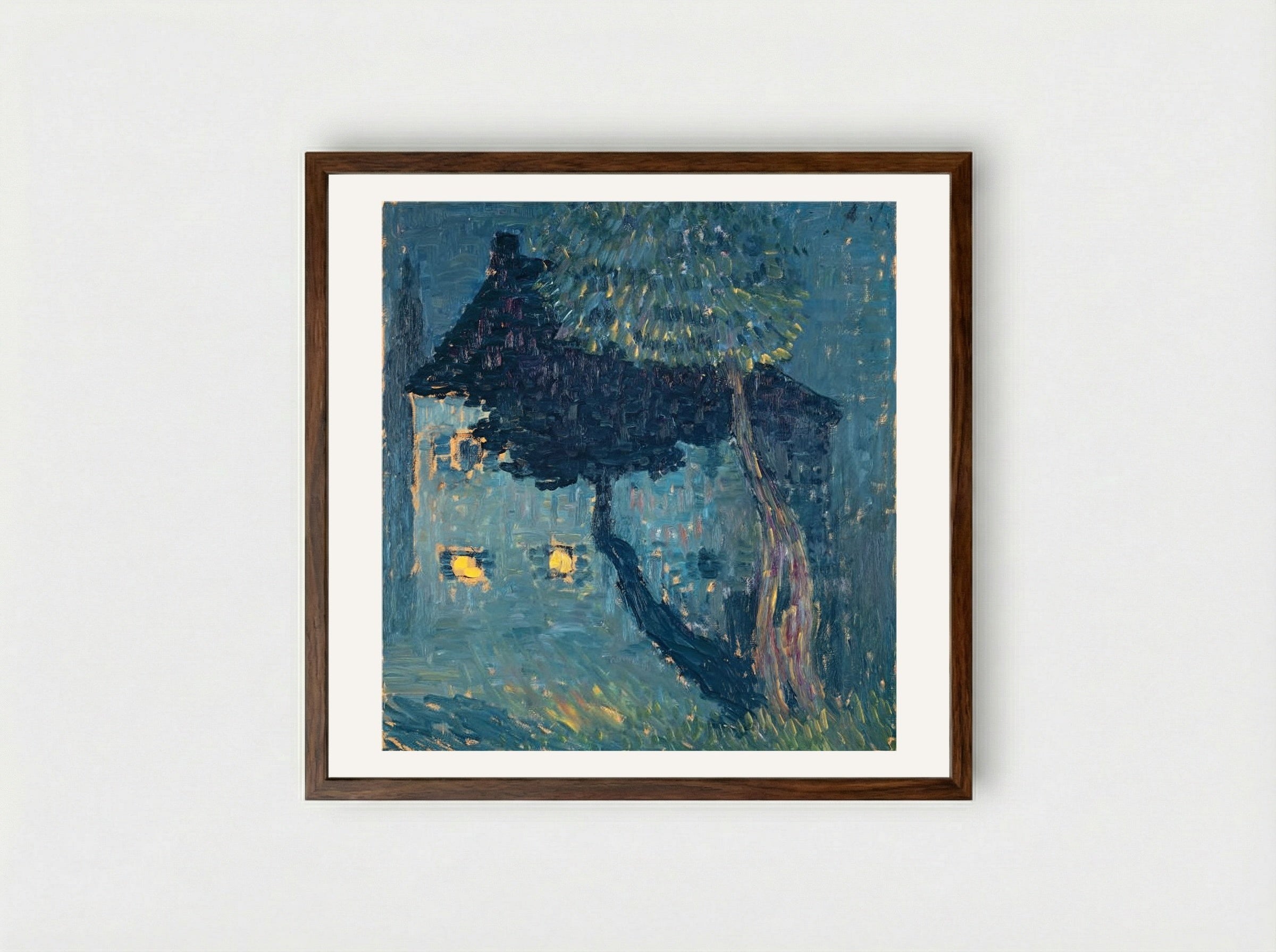 Cottage in the Woods - Alexej von Jawlensky - Framed Print Dark Wood