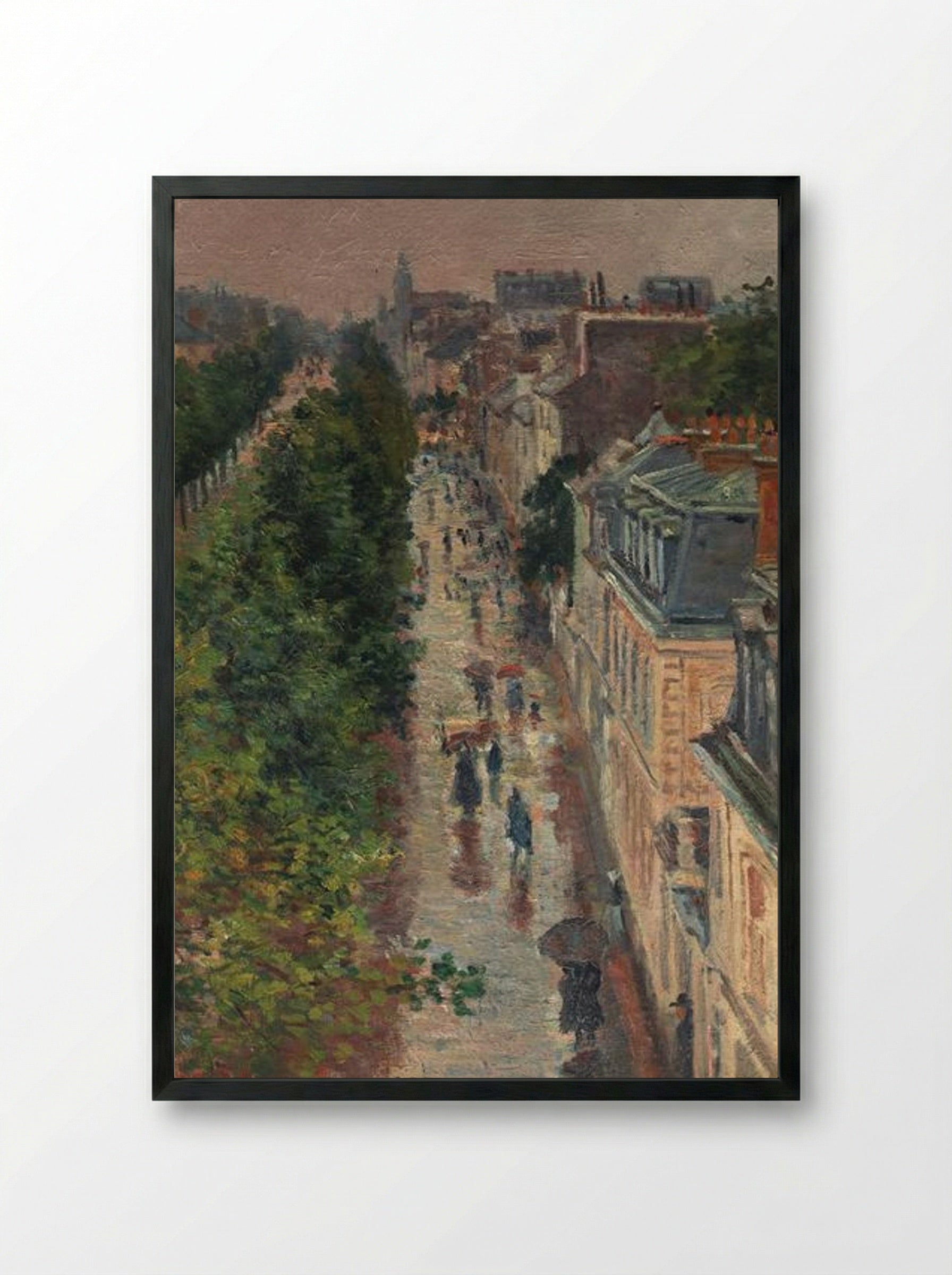 Street Scene in Paris - Maximilien Luce - Framed Print Black